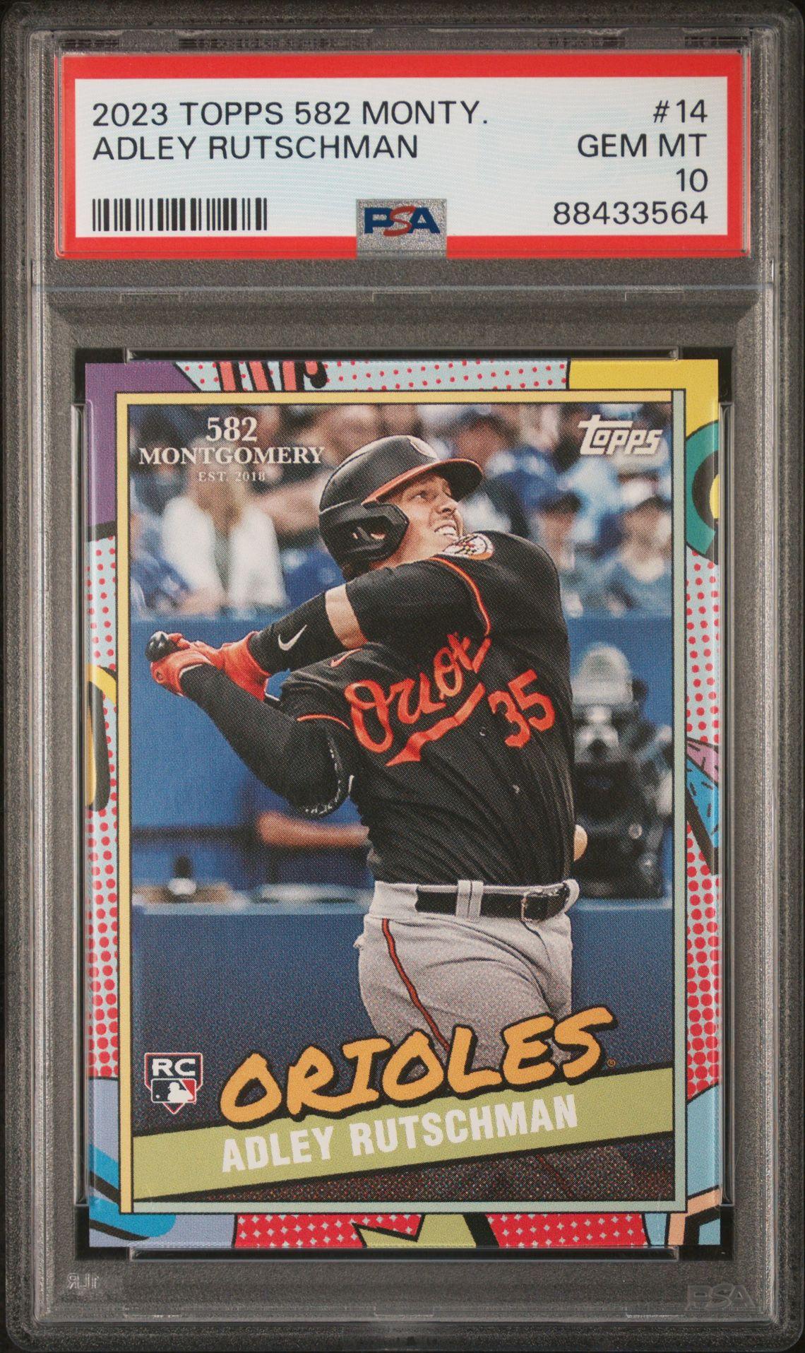 Adley Rutschman 2023 Topps Montgomery 582 #14 (PSA 10) at PristineAuction.com Adley Rutschman 2023 Topps Montgomery 582 #14 (PSA 10) at PristineAuction.com