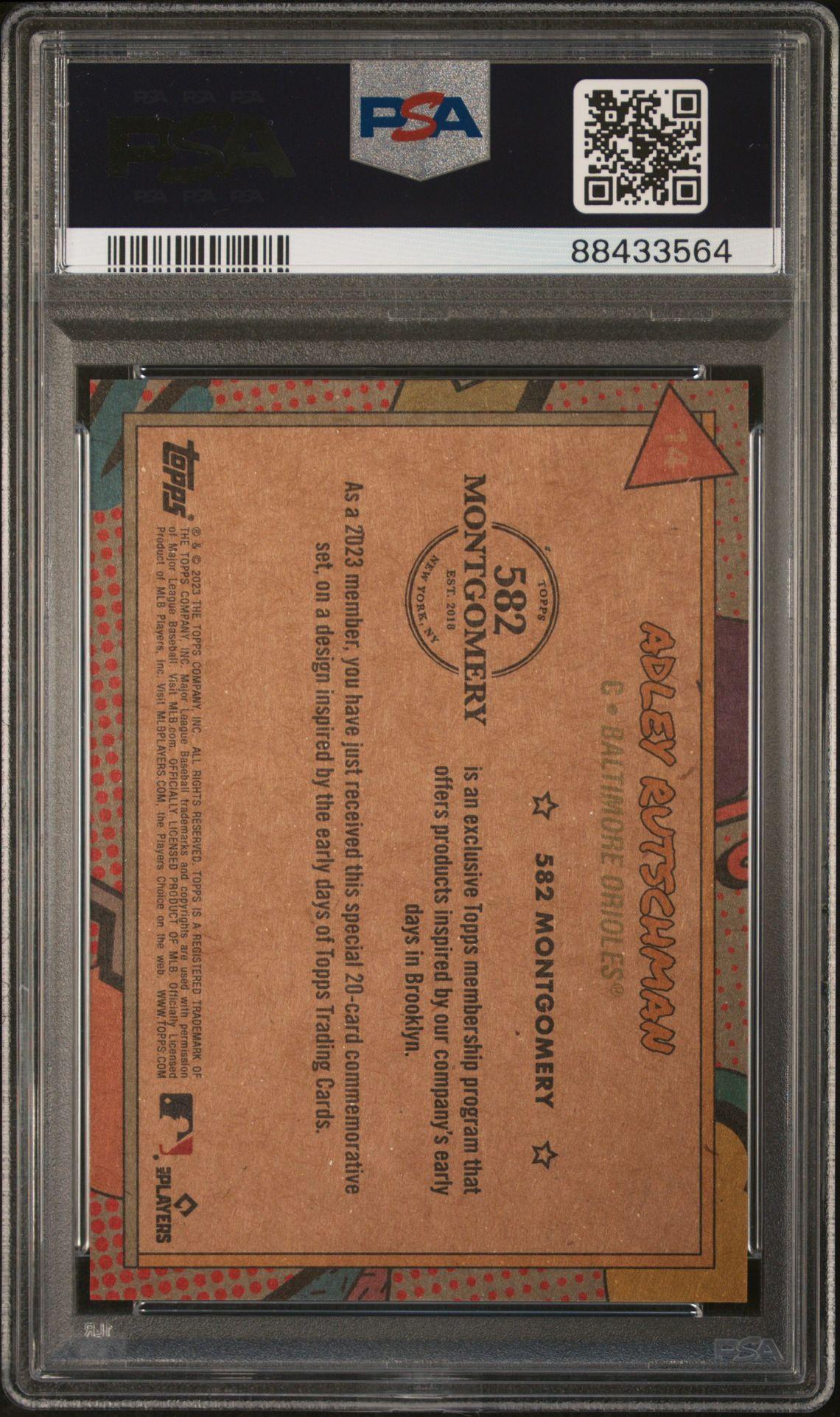 Adley Rutschman 2023 Topps Montgomery 582 #14 (PSA 10) at PristineAuction.com Adley Rutschman 2023 Topps Montgomery 582 #14 (PSA 10) at PristineAuction.com