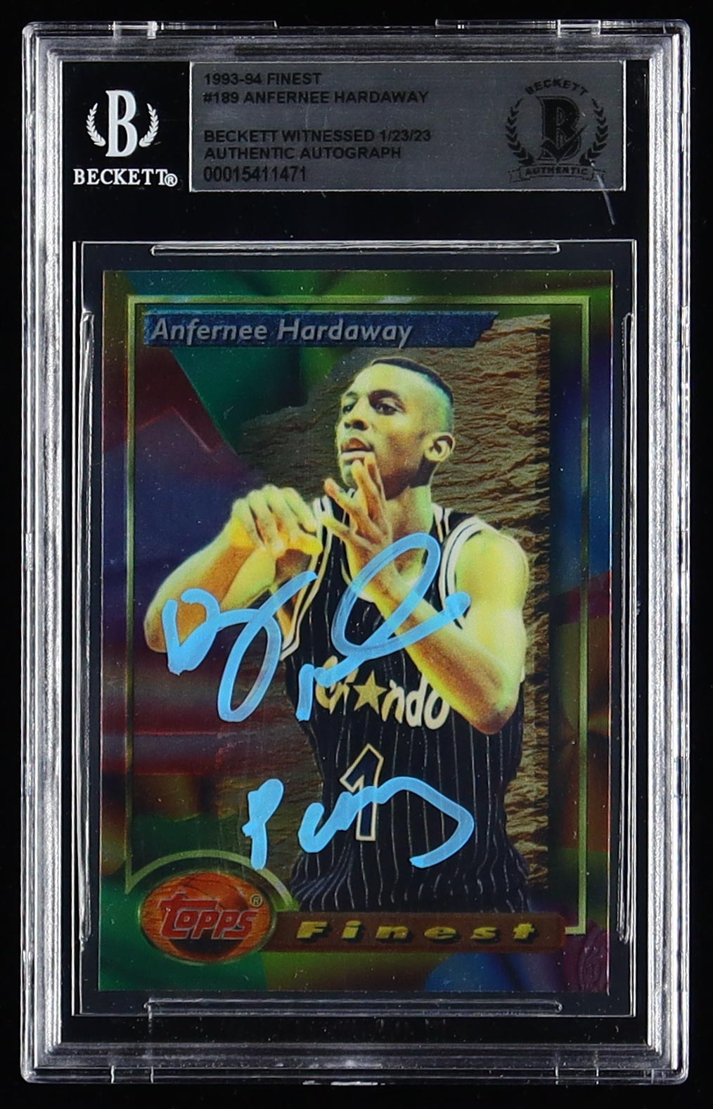 Anfernee Hardaway Signed 1993-94 Finest #189 RC Inscribed "Penny" (BGS) at PristineAuction.com Anfernee Hardaway Signed 1993-94 Finest #189 RC Inscribed "Penny" (BGS) at PristineAuction.com