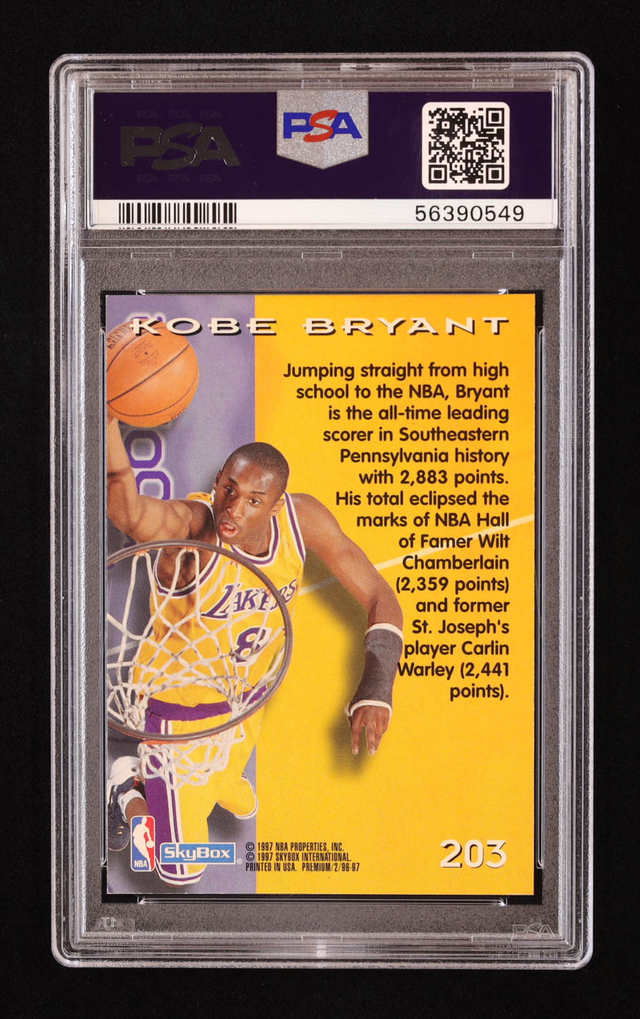 Kobe Bryant 1996-97 SkyBox Premium #203 RC (PSA 9) at PristineAuction.com Kobe Bryant 1996-97 SkyBox Premium #203 RC (PSA 9) at PristineAuction.com