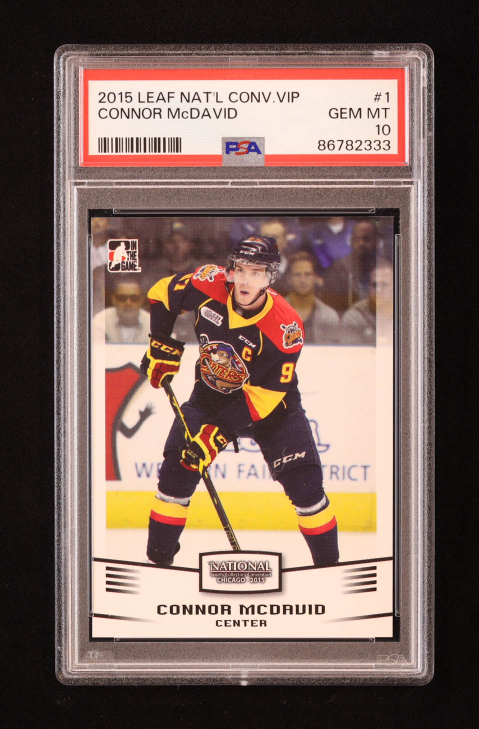 Connor McDavid 2015 Leaf National Convention VIP #1 RC (PSA 10) at PristineAuction.com Connor McDavid 2015 Leaf National Convention VIP #1 RC (PSA 10) at PristineAuction.com