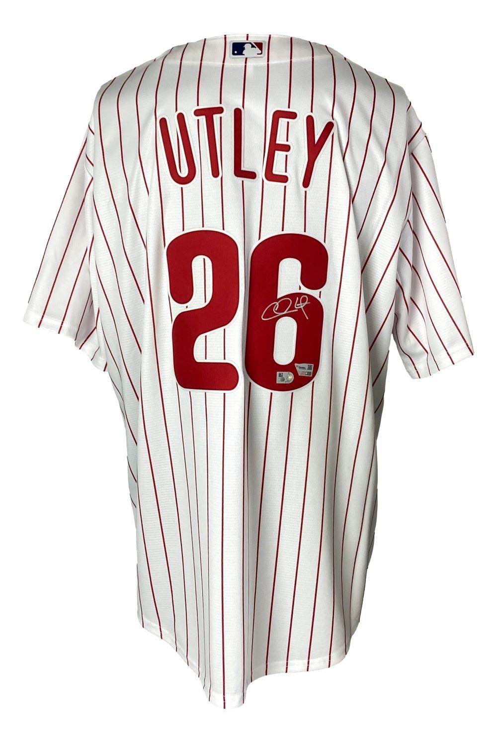 Chase Utley Signed Phillies Nike Jersey (Fanatics & MLB) at PristineAuction.com Chase Utley Signed Phillies Nike Jersey (Fanatics & MLB) at PristineAuction.com