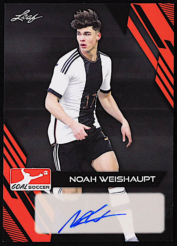 Noah Weishaupt 2023 Leaf Goal Soccer Autographs #BANW1 at PristineAuction.com Noah Weishaupt 2023 Leaf Goal Soccer Autographs #BANW1 at PristineAuction.com