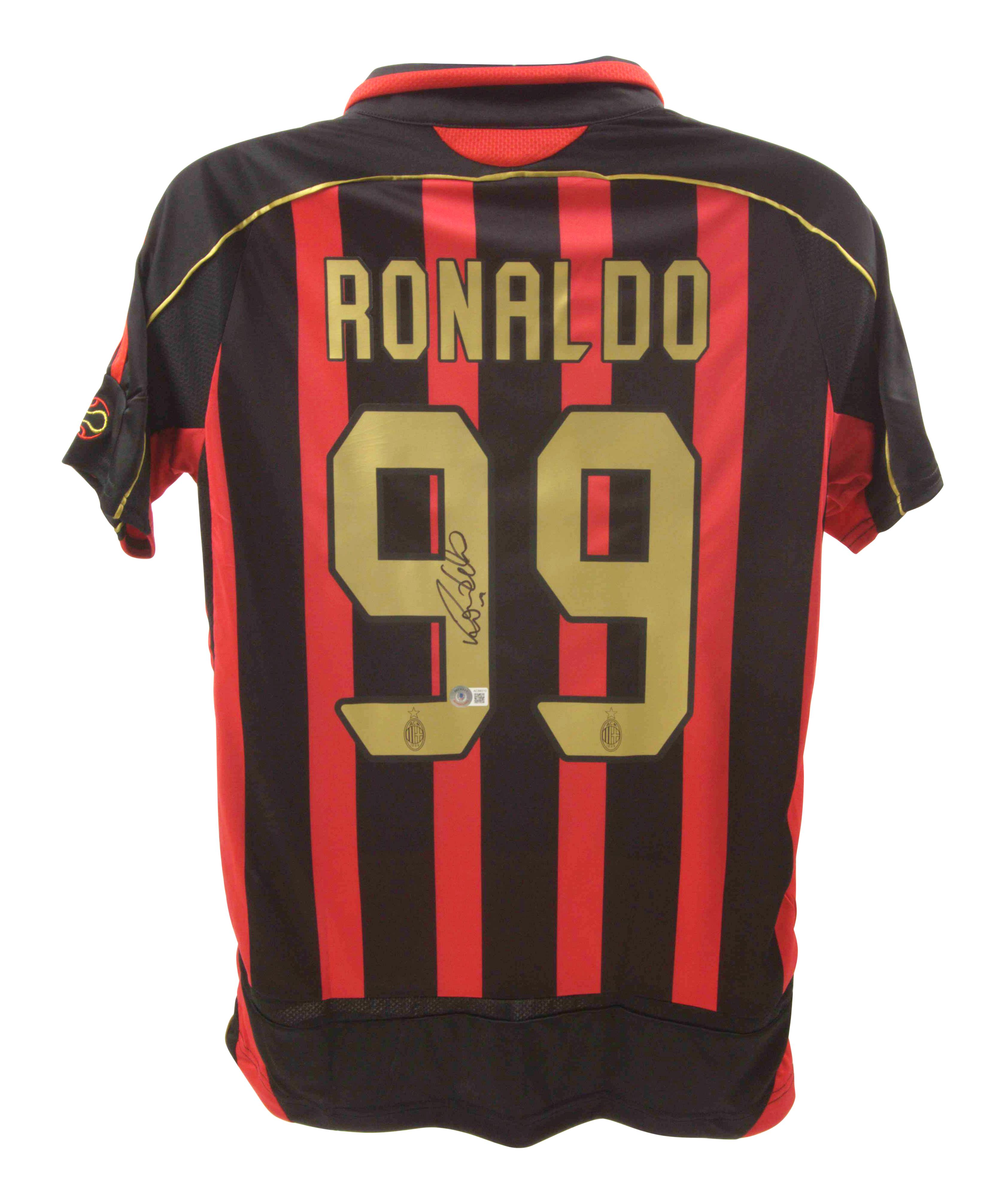 Ronaldo Nazario Signed AC Milan Jersey (Beckett) at PristineAuction.com Ronaldo Nazario Signed AC Milan Jersey (Beckett) at PristineAuction.com