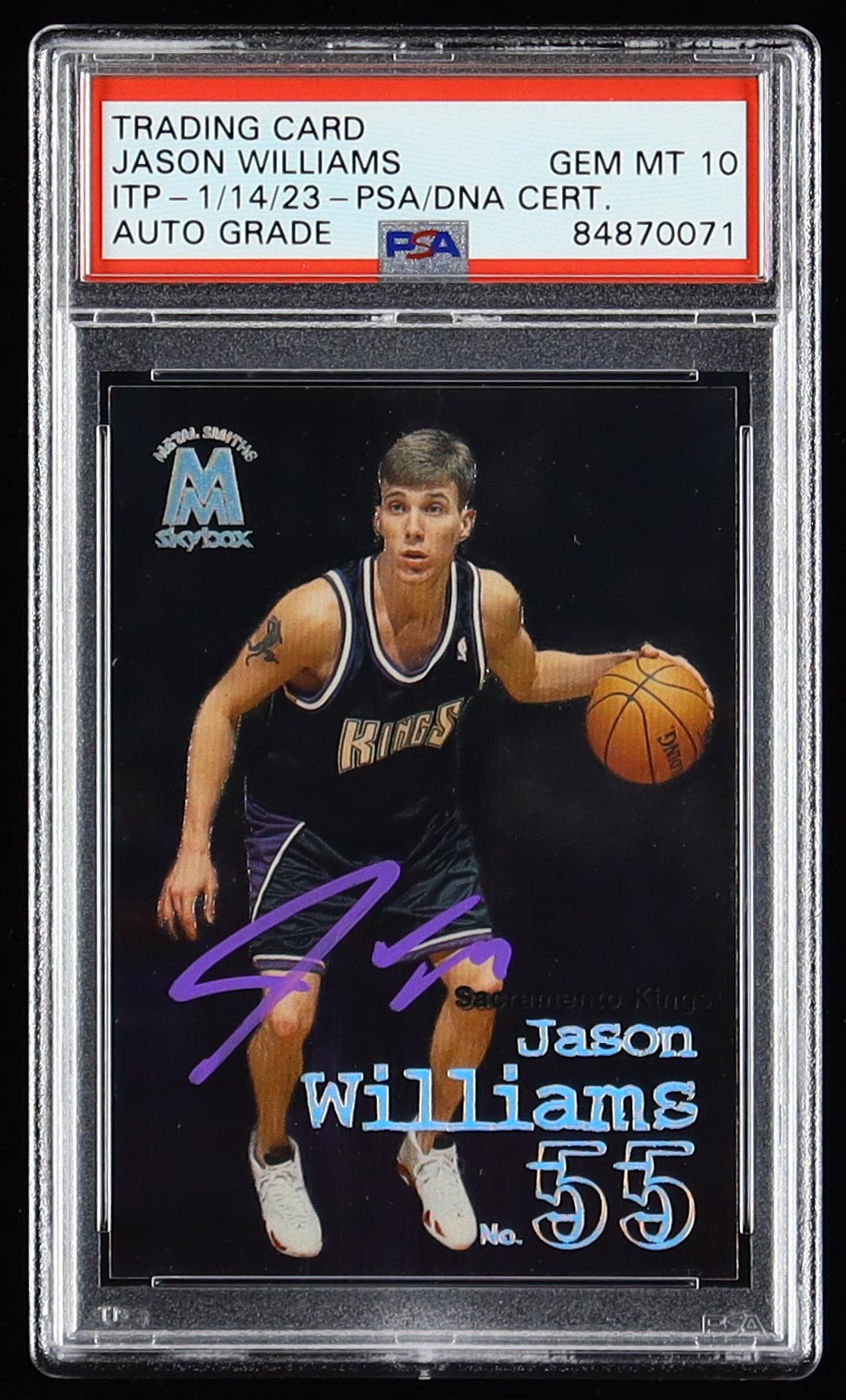 Jason Williams Signed 1998-99 SkyBox Molten Metal #26 RC (PSA | Auto 10) at PristineAuction.com Jason Williams Signed 1998-99 SkyBox Molten Metal #26 RC (PSA | Auto 10) at PristineAuction.com