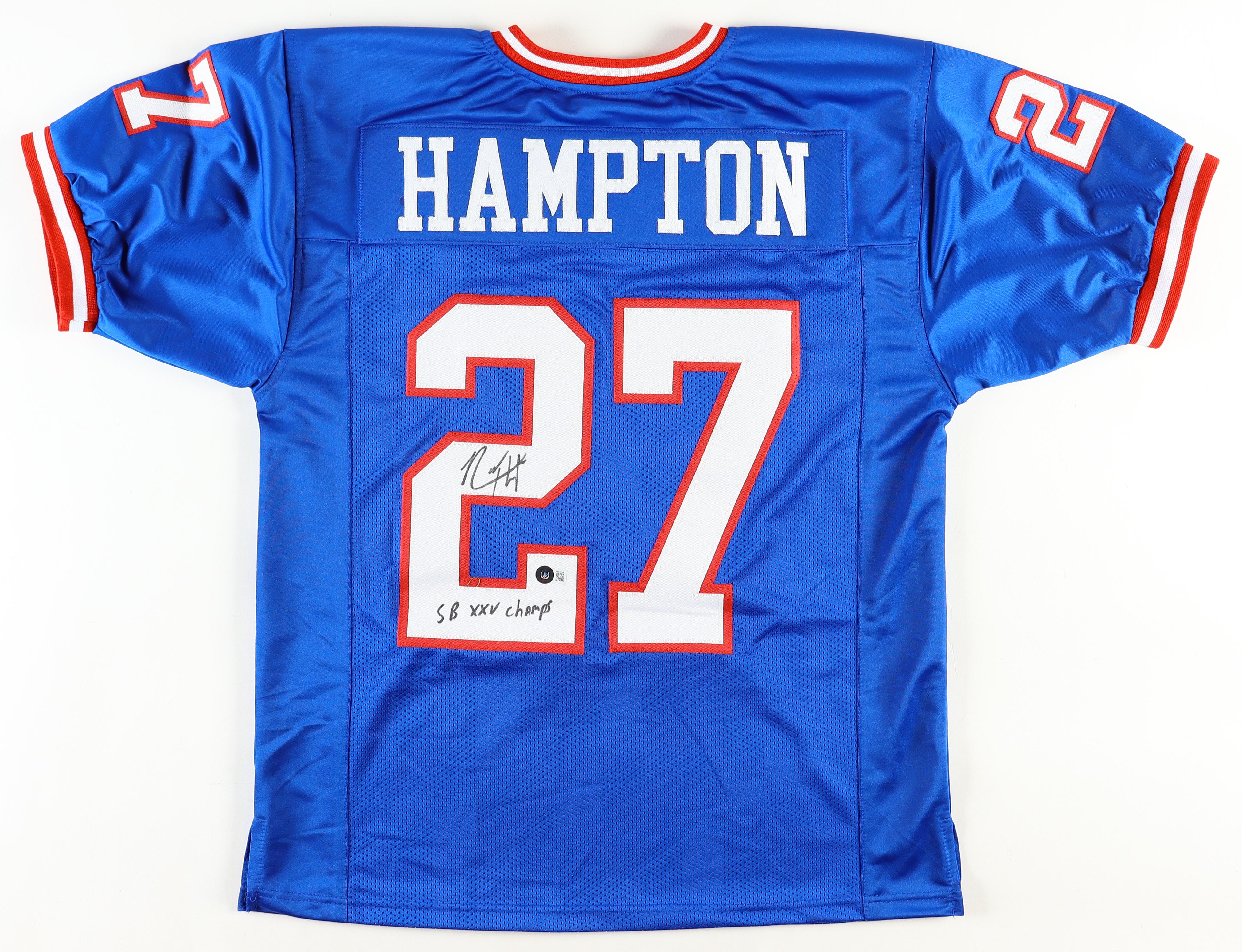 Rodney Hampton Signed Jersey Inscribed "SB XXV Champs" (Beckett) at PristineAuction.com Rodney Hampton Signed Jersey Inscribed "SB XXV Champs" (Beckett) at PristineAuction.com