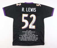 Ray Lewis Signed Career Highlight Stat Jersey (Beckett) at PristineAuction.com