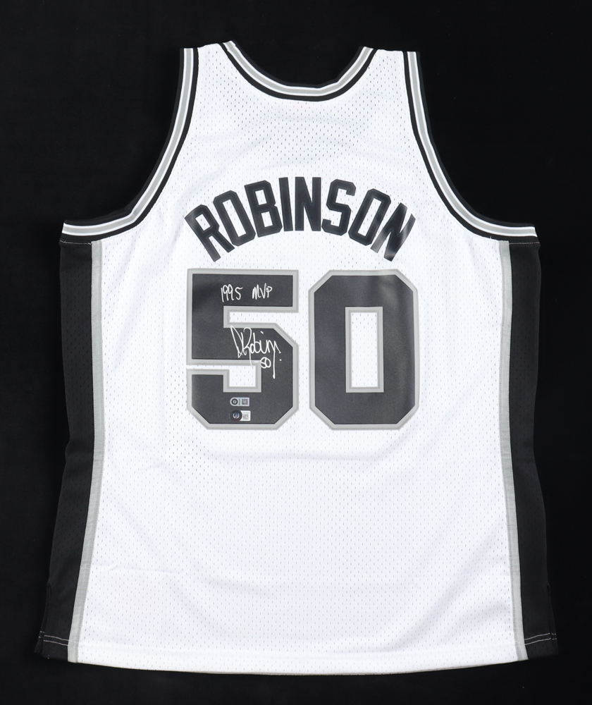 David Robinson Signed Spurs Jersey Inscribed "1995 MVP" (Beckett & Robinson) at PristineAuction.com David Robinson Signed Spurs Jersey Inscribed "1995 MVP" (Beckett & Robinson) at PristineAuction.com