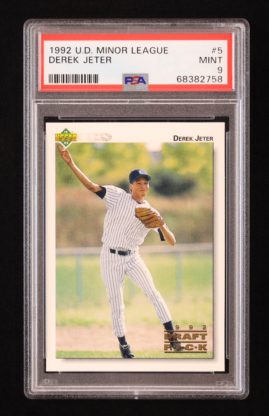 Derek Jeter 1992 Upper Deck Minors #5 FDP RC (PSA 9) at PristineAuction.com Derek Jeter 1992 Upper Deck Minors #5 FDP RC (PSA 9) at PristineAuction.com