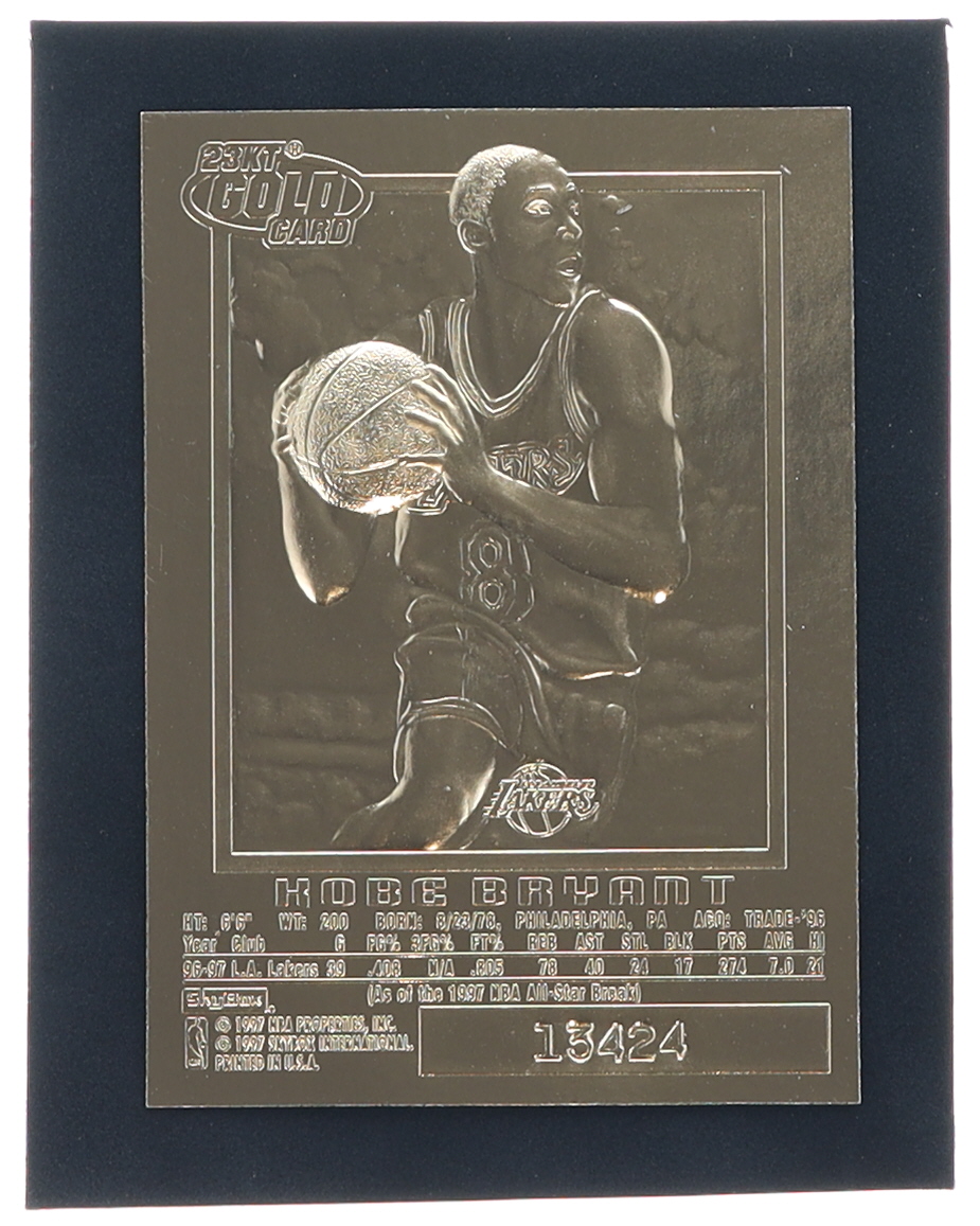 Kobe Bryant 1996-97 Skybox EX-2000 Black 23Kt Gold RC at PristineAuction.com Kobe Bryant 1996-97 Skybox EX-2000 Black 23Kt Gold RC at PristineAuction.com