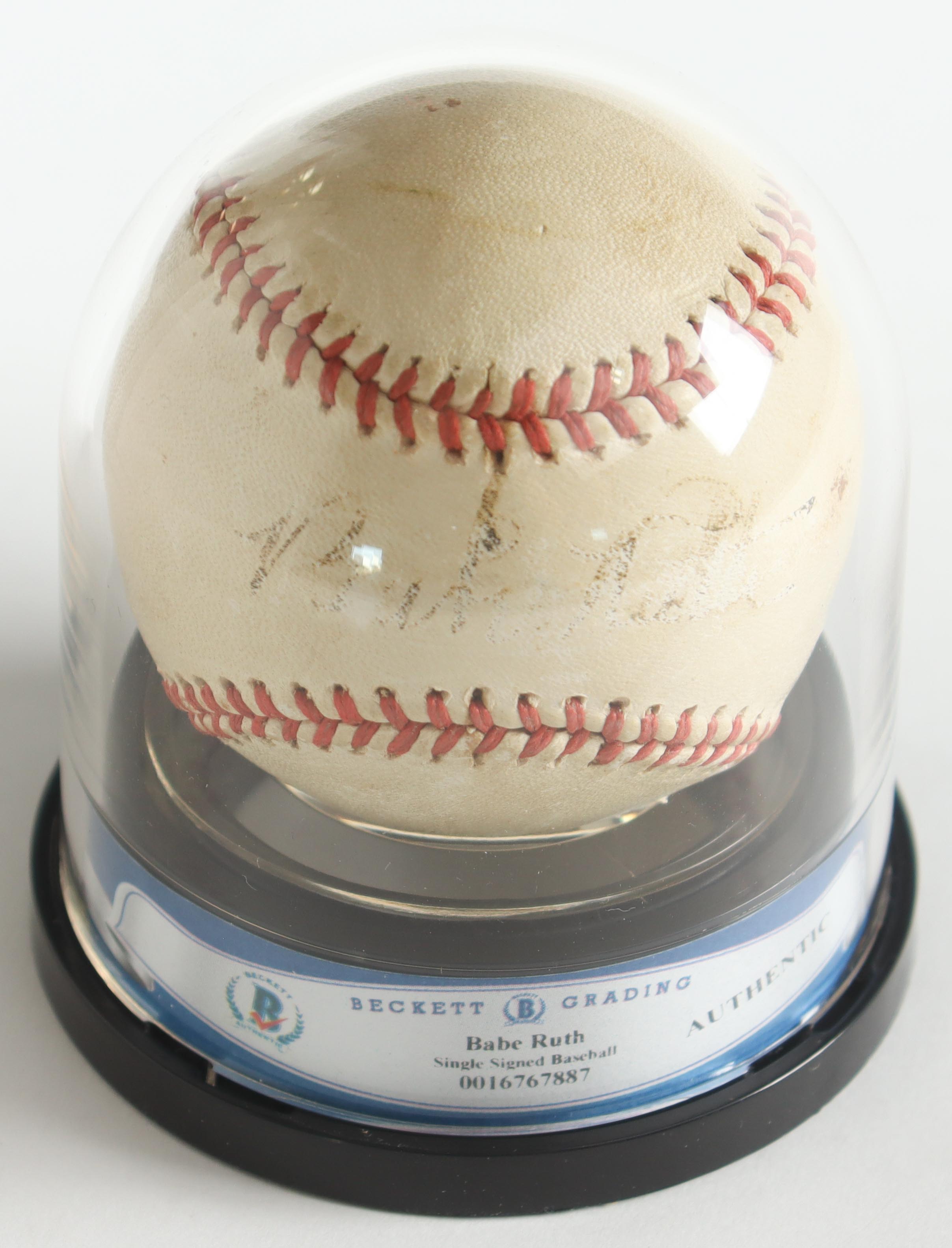 Babe Ruth Signed Baseball with High Quality Display Case (BGS ...