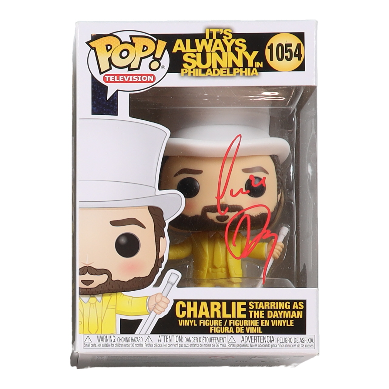Charlie Day Signed "It's Always Sunny in Philadelphia" #1054 Charlie Starring as the Dayman Funko Pop! Vinyl Figure (Beckett) at PristineAuction.com Charlie Day Signed "It's Always Sunny in Philadelphia" #1054 Charlie Starring as the Dayman Funko Pop! Vinyl Figure (Beckett) at PristineAuction.com