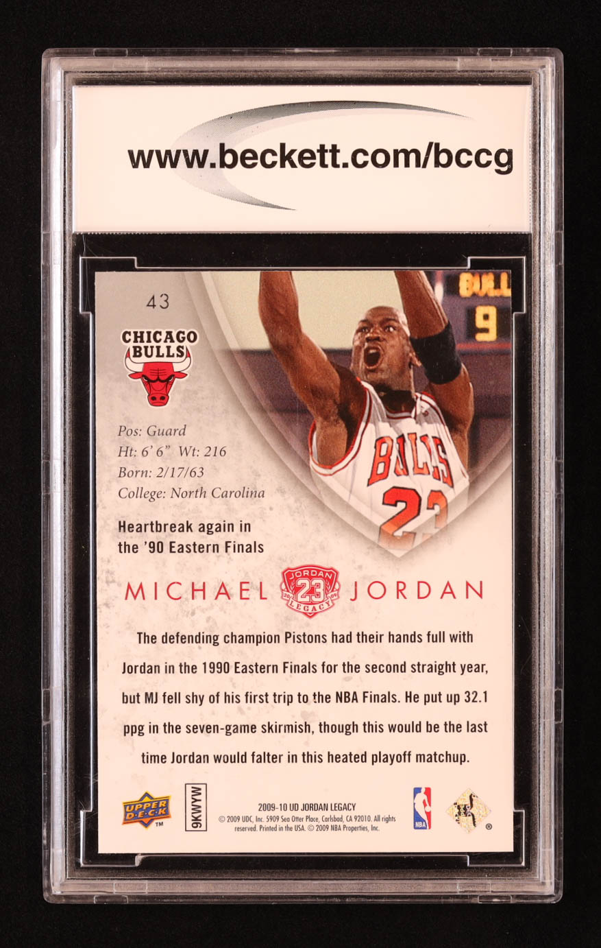 Michael Jordan 2009-10 Upper Deck Michael Jordan Legacy Collection Gold #43 (BCCG 10) at PristineAuction.com Michael Jordan 2009-10 Upper Deck Michael Jordan Legacy Collection Gold #43 (BCCG 10) at PristineAuction.com