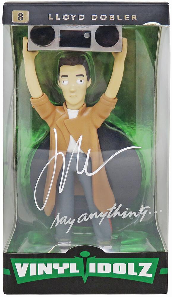 John Cusack Signed "Say Anything" Lloyd Dobler Vinyl Idolz Action Figure Inscribed "Say Anything..." (Schwartz) at PristineAuction.com John Cusack Signed "Say Anything" Lloyd Dobler Vinyl Idolz Action Figure Inscribed "Say Anything..." (Schwartz) at PristineAuction.com