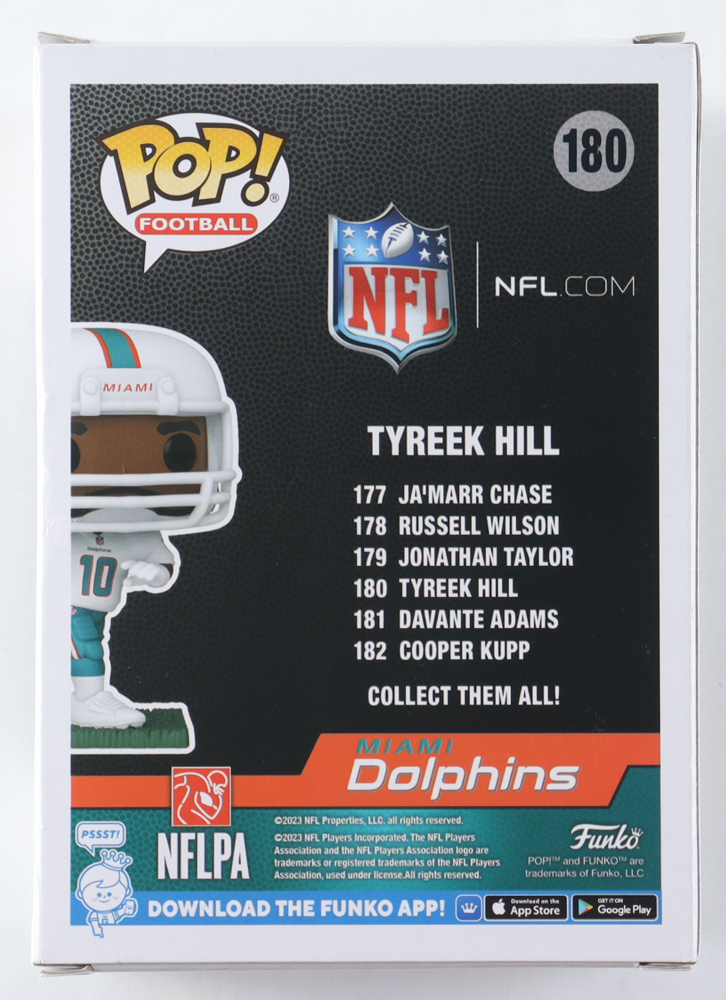 Tyreek Hill Signed Dolphins #180 Funko Pop! Vinyl Figure (PSA) at PristineAuction.com Tyreek Hill Signed Dolphins #180 Funko Pop! Vinyl Figure (PSA) at PristineAuction.com
