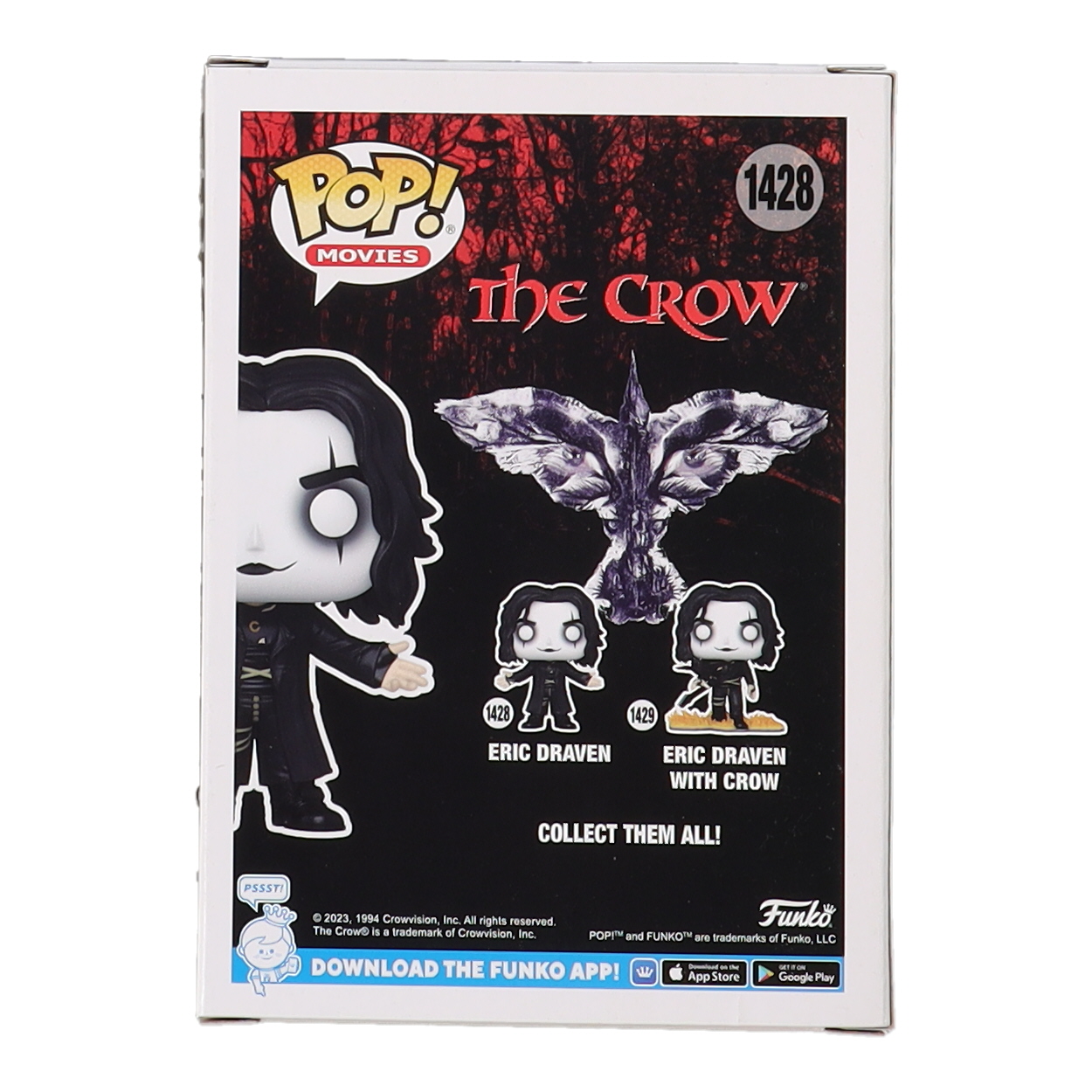 James O'Barr Signed "The Crow" Eric Draven #1428 Funko Pop! Vinyl Figure with Hand-Drawn Sketch (Beckett) at PristineAuction.com James O'Barr Signed "The Crow" Eric Draven #1428 Funko Pop! Vinyl Figure with Hand-Drawn Sketch (Beckett) at PristineAuction.com