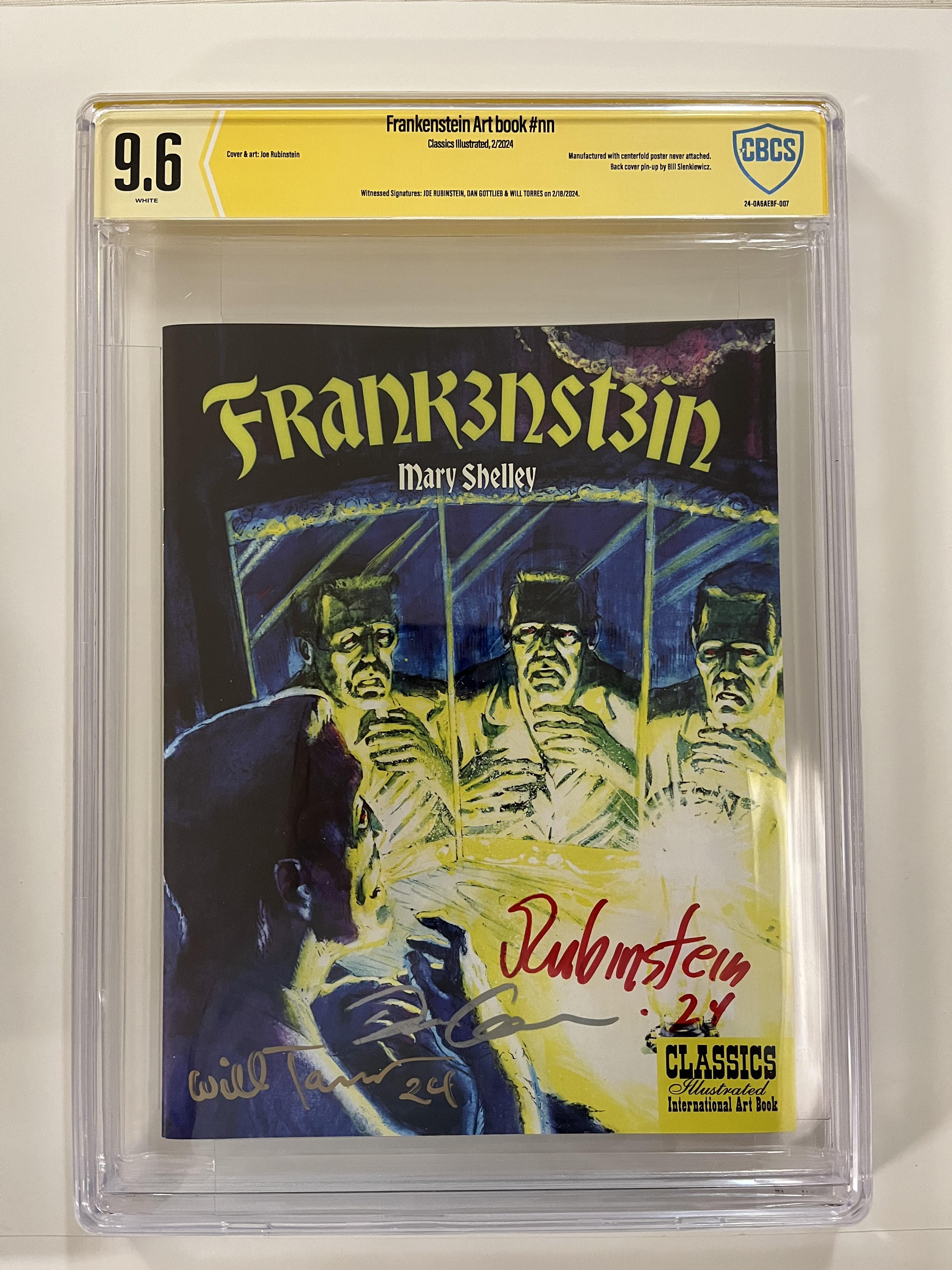 Joe Rubinstein, Dan Gotliebb, & Will Torres Signed 2024 "Frankenstein Art Book" Issue #NN Classics Illustrated Comic Book (CGC 9.6) at PristineAuction.com Joe Rubinstein, Dan Gotliebb, & Will Torres Signed 2024 "Frankenstein Art Book" Issue #NN Classics Illustrated Comic Book (CGC 9.6) at PristineAuction.com