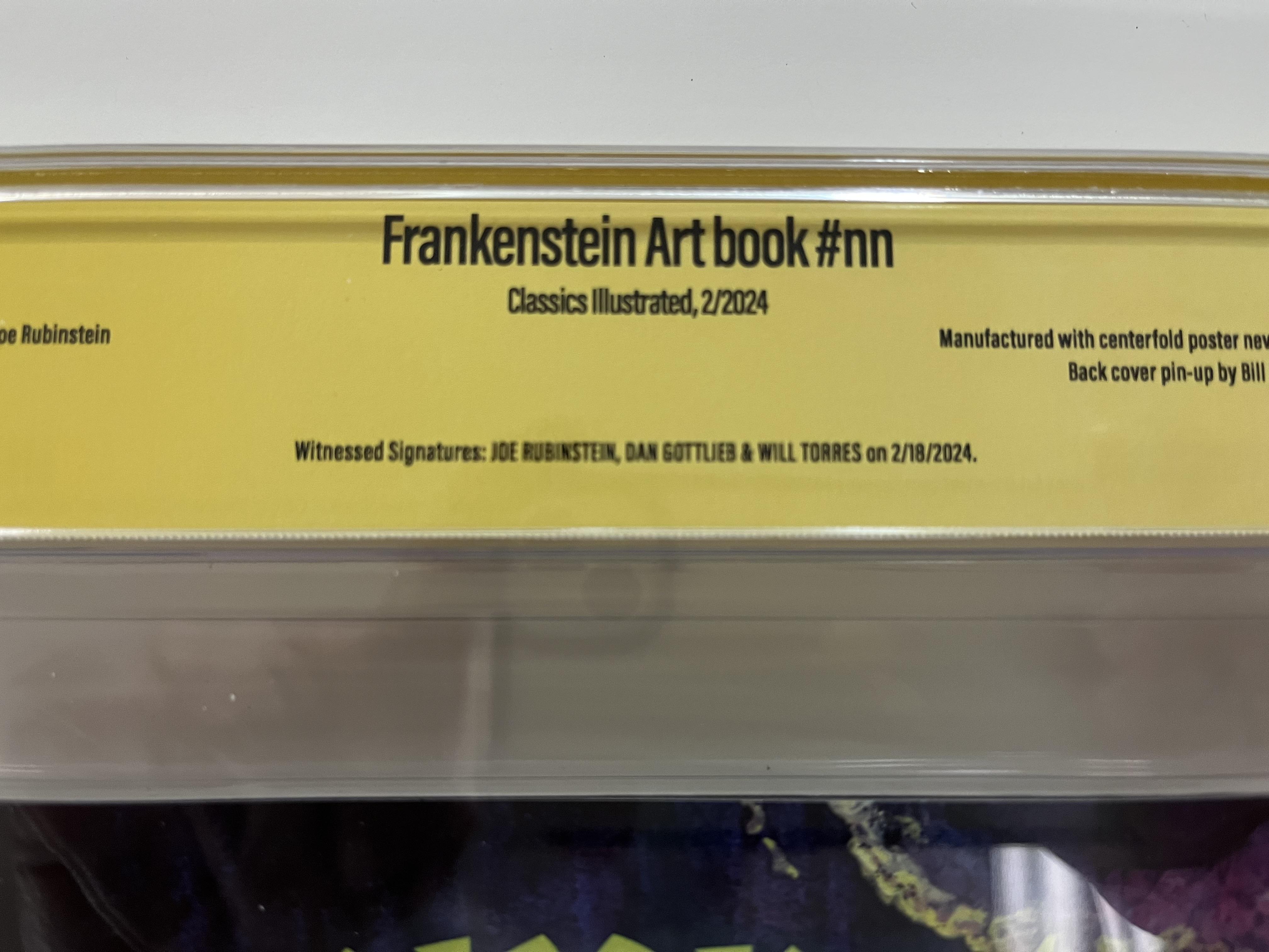 Joe Rubinstein, Dan Gotliebb, & Will Torres Signed 2024 "Frankenstein Art Book" Issue #NN Classics Illustrated Comic Book (CGC 9.6) at PristineAuction.com Joe Rubinstein, Dan Gotliebb, & Will Torres Signed 2024 "Frankenstein Art Book" Issue #NN Classics Illustrated Comic Book (CGC 9.6) at PristineAuction.com
