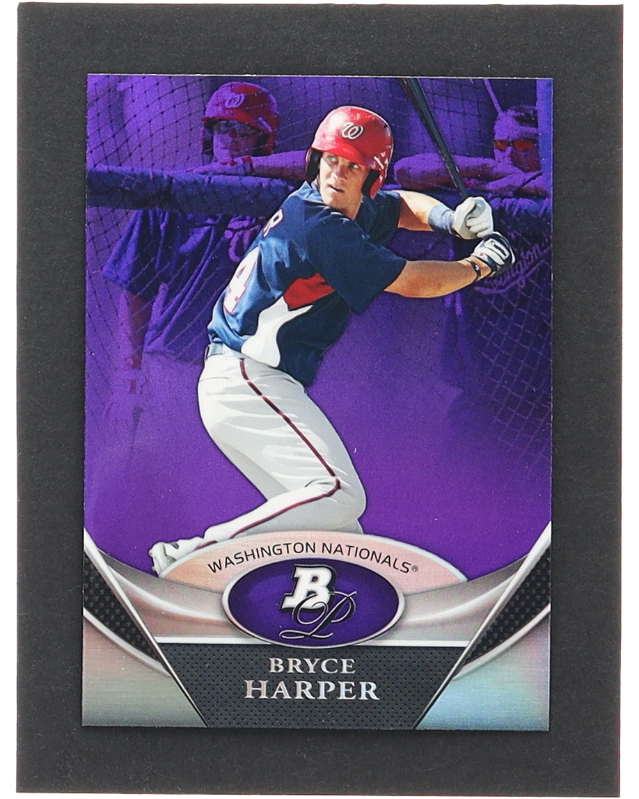 Bryce Harper 2011 Bowman Platinum Prospects Purple Refractors #BPP1 RC at PristineAuction.com Bryce Harper 2011 Bowman Platinum Prospects Purple Refractors #BPP1 RC at PristineAuction.com