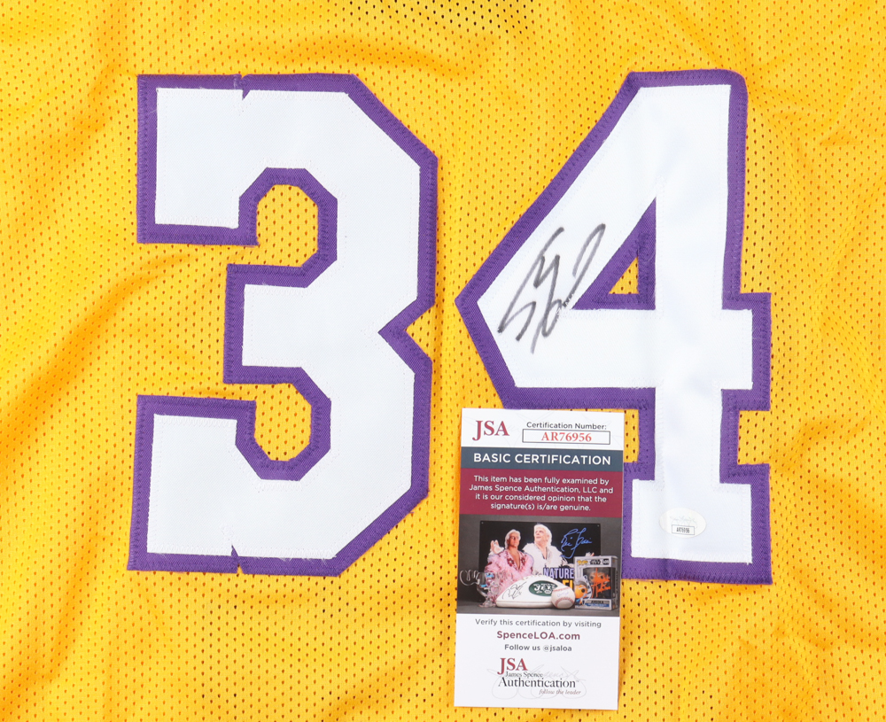 Shaquille O'Neal Signed Jersey (JSA) at PristineAuction.com Shaquille O'Neal Signed Jersey (JSA) at PristineAuction.com