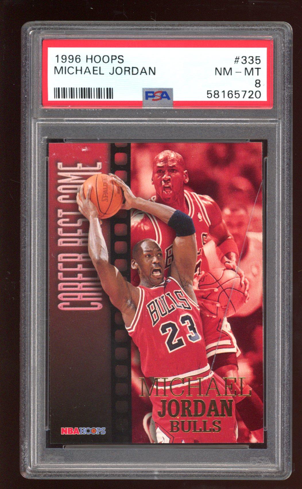 Michael Jordan 1996 Hoops #335 (PSA 8) at PristineAuction.com Michael Jordan 1996 Hoops #335 (PSA 8) at PristineAuction.com