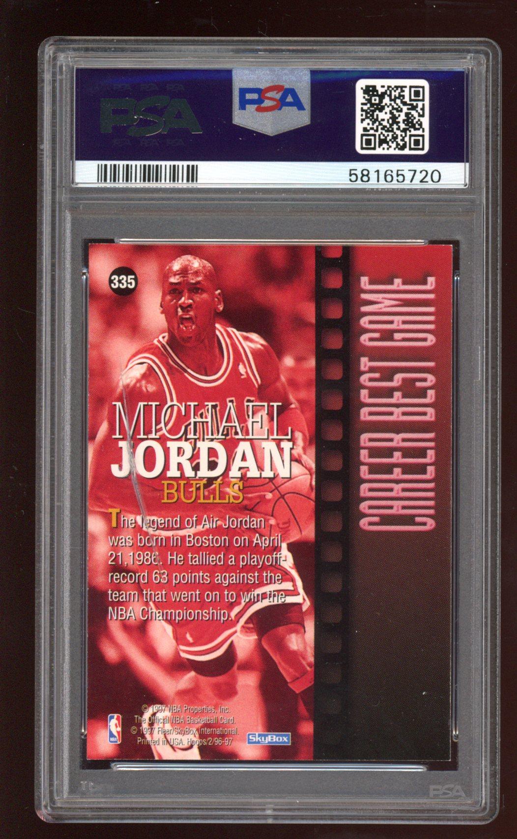 Michael Jordan 1996 Hoops #335 (PSA 8) at PristineAuction.com Michael Jordan 1996 Hoops #335 (PSA 8) at PristineAuction.com