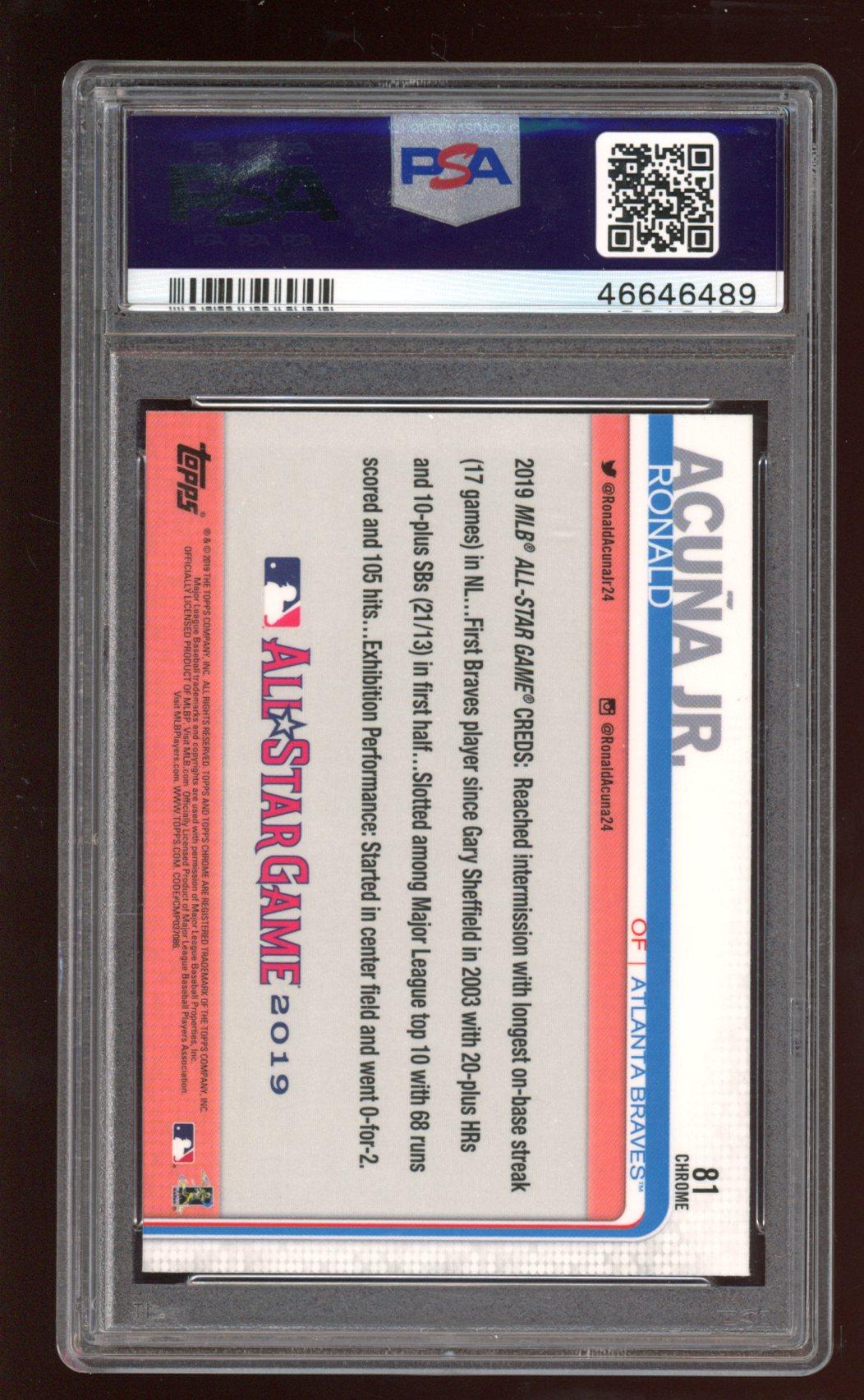 Ronald Acuna Jr. 2019 Topps Chrome Update #US220 (PSA 10) at PristineAuction.com Ronald Acuna Jr. 2019 Topps Chrome Update #US220 (PSA 10) at PristineAuction.com