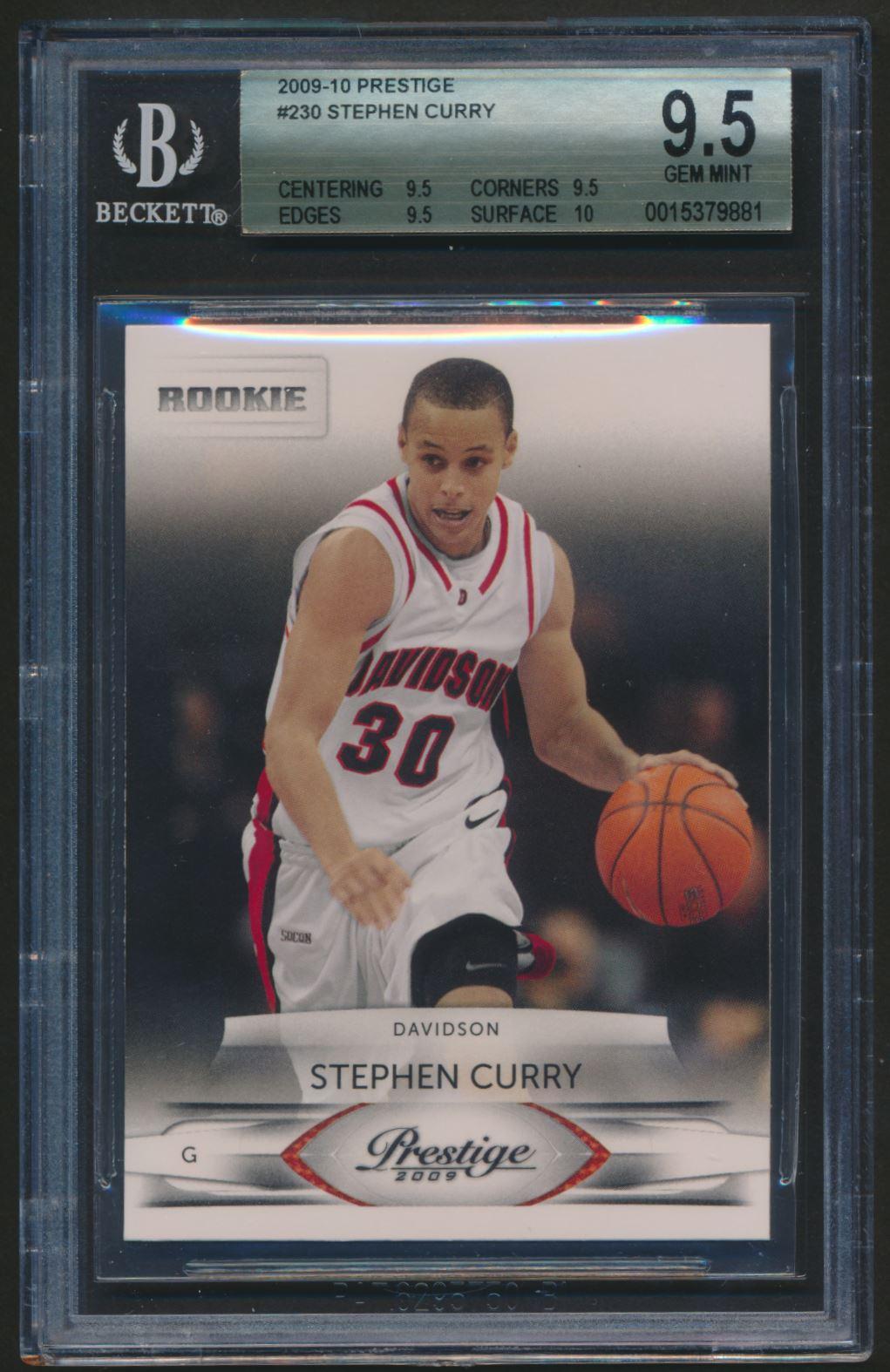 Stephen Curry 2009-10 Prestige Davidson #230 RC (BGS 9.5) at PristineAuction.com Stephen Curry 2009-10 Prestige Davidson #230 RC (BGS 9.5) at PristineAuction.com