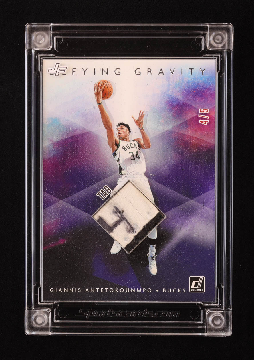 Giannis Antetokounmpo 2022 Jersey Fusion Tag #GA519 #4/5 at PristineAuction.com Giannis Antetokounmpo 2022 Jersey Fusion Tag #GA519 #4/5 at PristineAuction.com