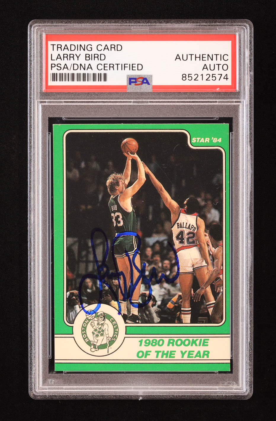 Larry Bird Signed 1984 Star #3 / 1980 Rookie of the Year (PSA) at PristineAuction.com Larry Bird Signed 1984 Star #3 / 1980 Rookie of the Year (PSA) at PristineAuction.com