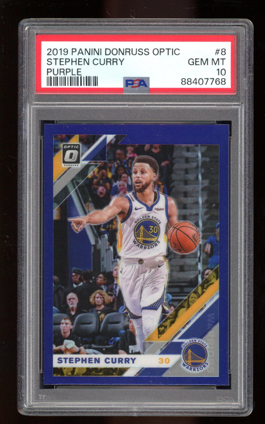 Stephen Curry 2019 Donruss Optic Purple #8 (PSA 10) at PristineAuction.com Stephen Curry 2019 Donruss Optic Purple #8 (PSA 10) at PristineAuction.com
