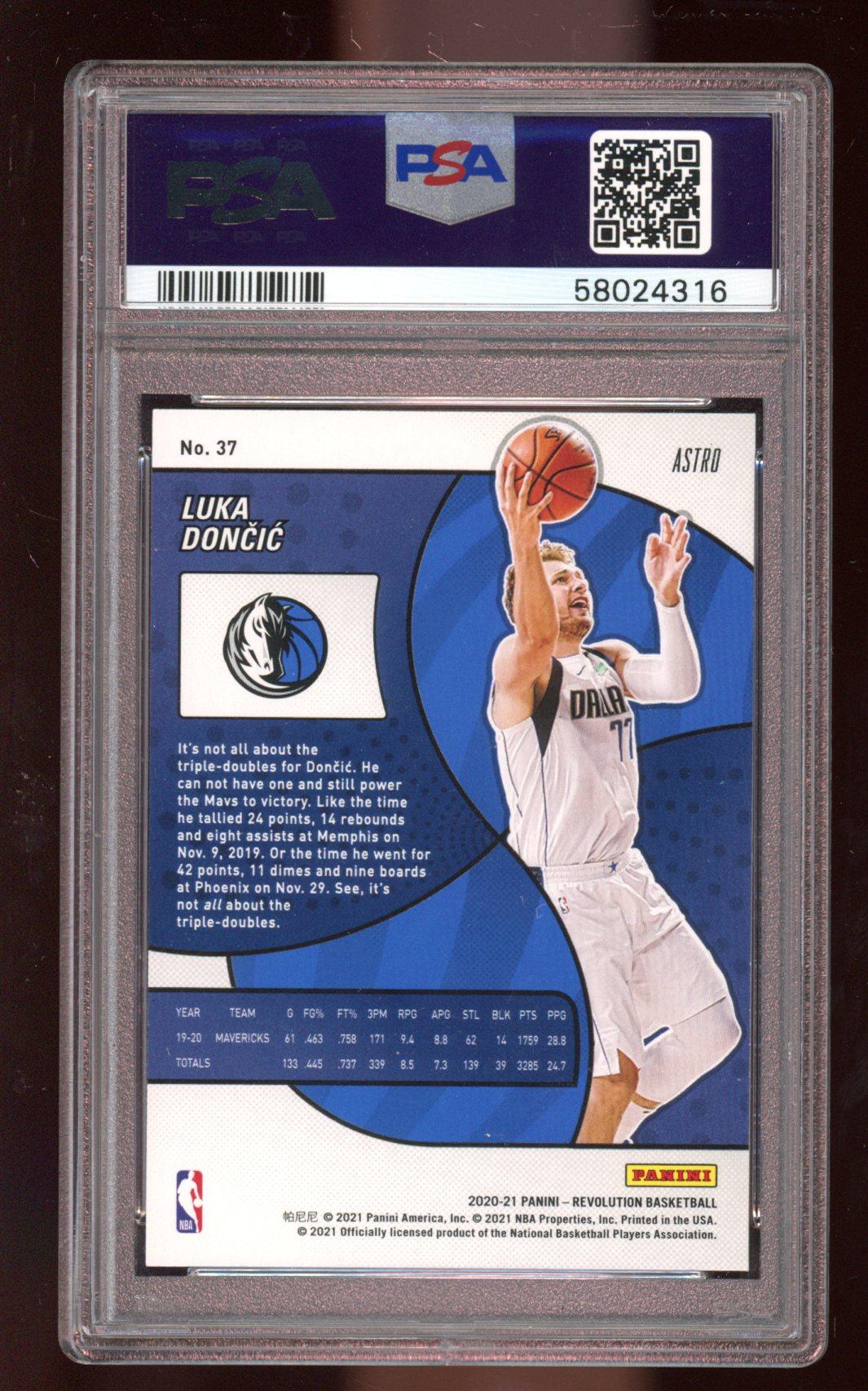 Luka Doncic 2020-21 Panini Revolution Astro #37 (PSA 10) at PristineAuction.com Luka Doncic 2020-21 Panini Revolution Astro #37 (PSA 10) at PristineAuction.com