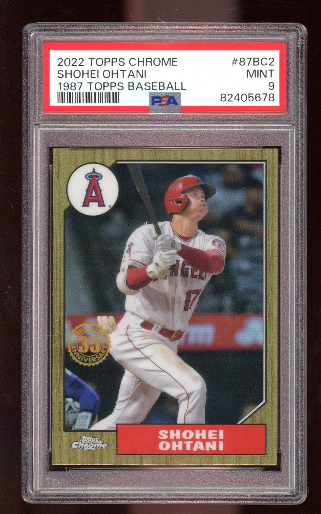 Shohei Ohtani 2022 Topps Chrome '87 Topps #87BC2 (PSA 9) at PristineAuction.com Shohei Ohtani 2022 Topps Chrome '87 Topps #87BC2 (PSA 9) at PristineAuction.com