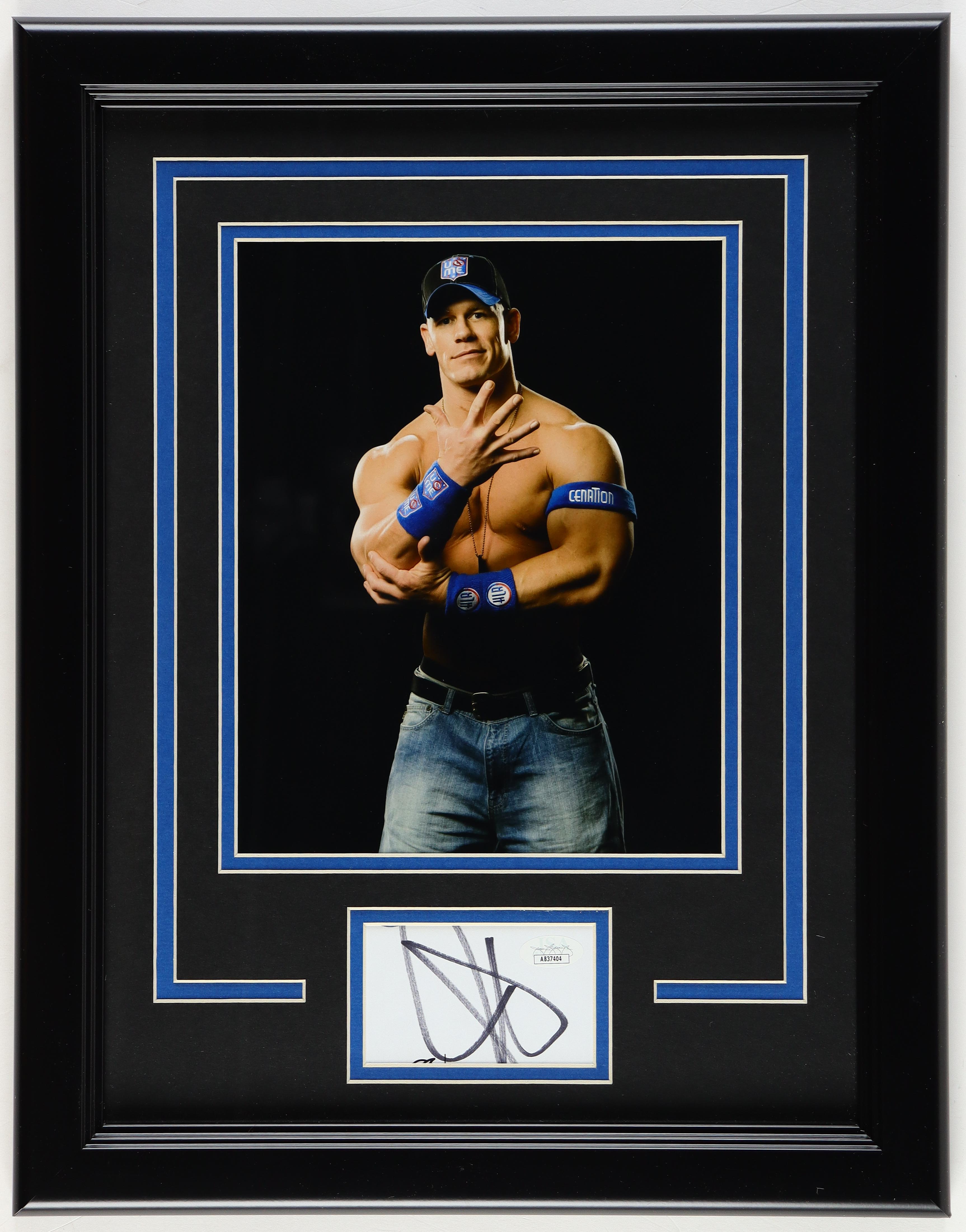 John Cena Signed Custom Framed Cut Display (JSA) | Pristine Auction