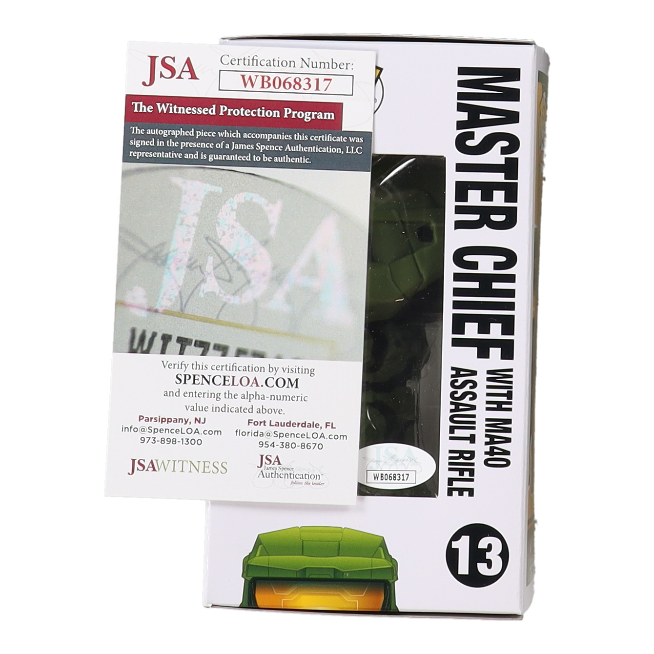 Steve Downes Signed "Halo" #13 Master Chief With MA40 Assault Rifle Funko Pop! Halo Vinyl Figure Inscribed "Master Chief 117" (JSA) at PristineAuction.com Steve Downes Signed "Halo" #13 Master Chief With MA40 Assault Rifle Funko Pop! Halo Vinyl Figure Inscribed "Master Chief 117" (JSA) at PristineAuction.com