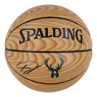 Giannis Antetokounmpo Signed Bucks Logo Basketball (JSA) at PristineAuction.com