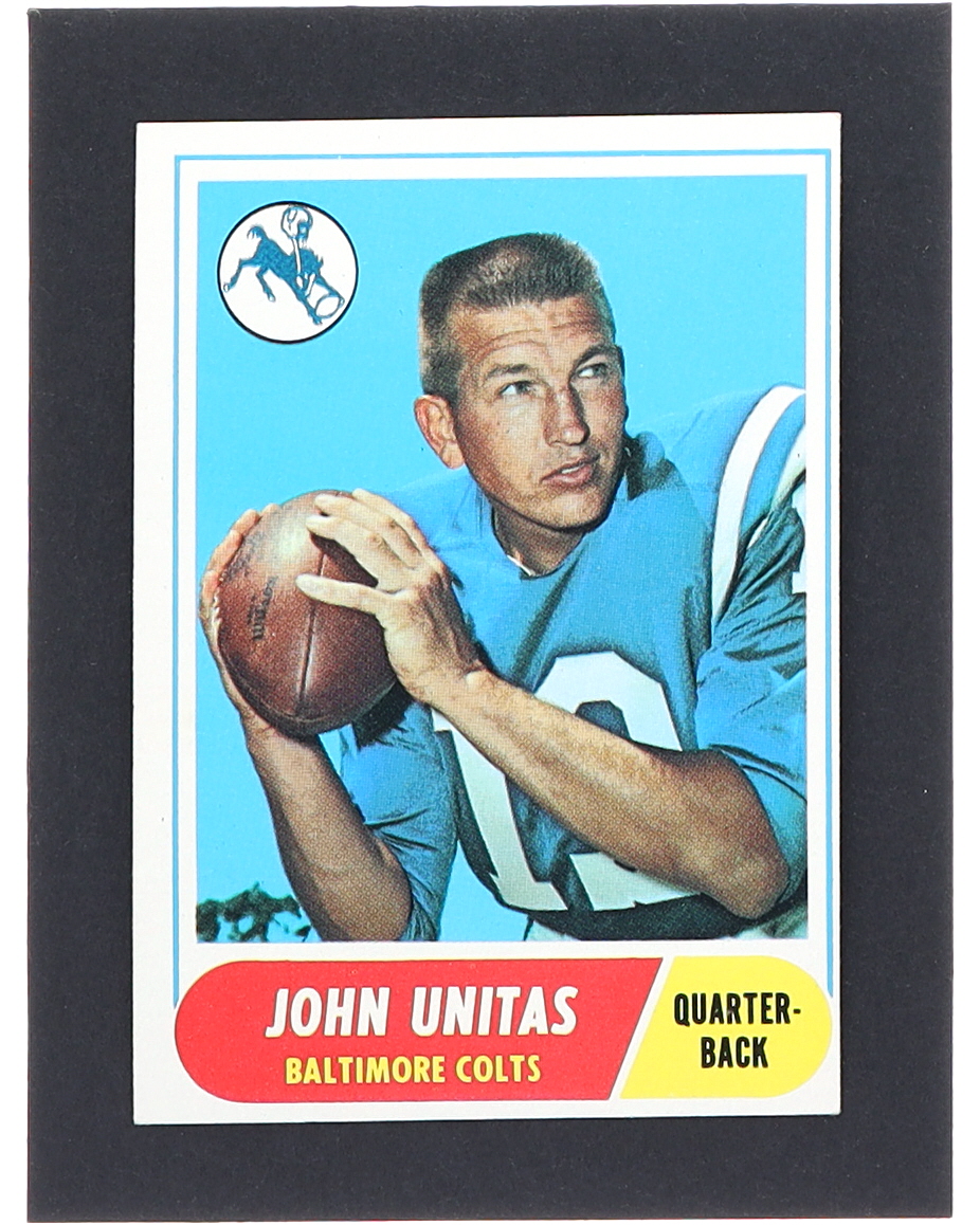 Johnny Unitas 1968 Topps #100 at PristineAuction.com Johnny Unitas 1968 Topps #100 at PristineAuction.com