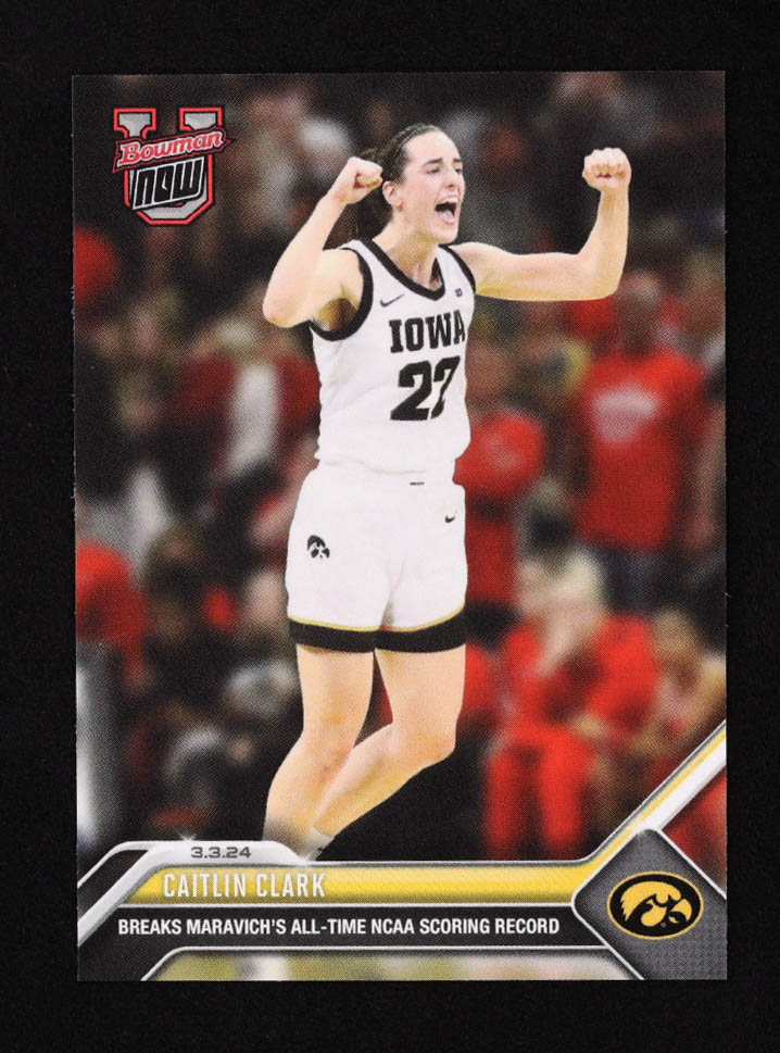 Caitlin Clark 2023-24 Bowman University Now #61 RC at PristineAuction.com Caitlin Clark 2023-24 Bowman University Now #61 RC at PristineAuction.com