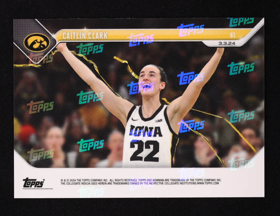 Caitlin Clark 2023-24 Bowman University Now #61 RC at PristineAuction.com Caitlin Clark 2023-24 Bowman University Now #61 RC at PristineAuction.com