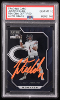 Justin Fields Signed 2021 Panini Chronicles Playoff Momentum Rookies #8 RC (PSA | Autograph Graded 10) at PristineAuction.com