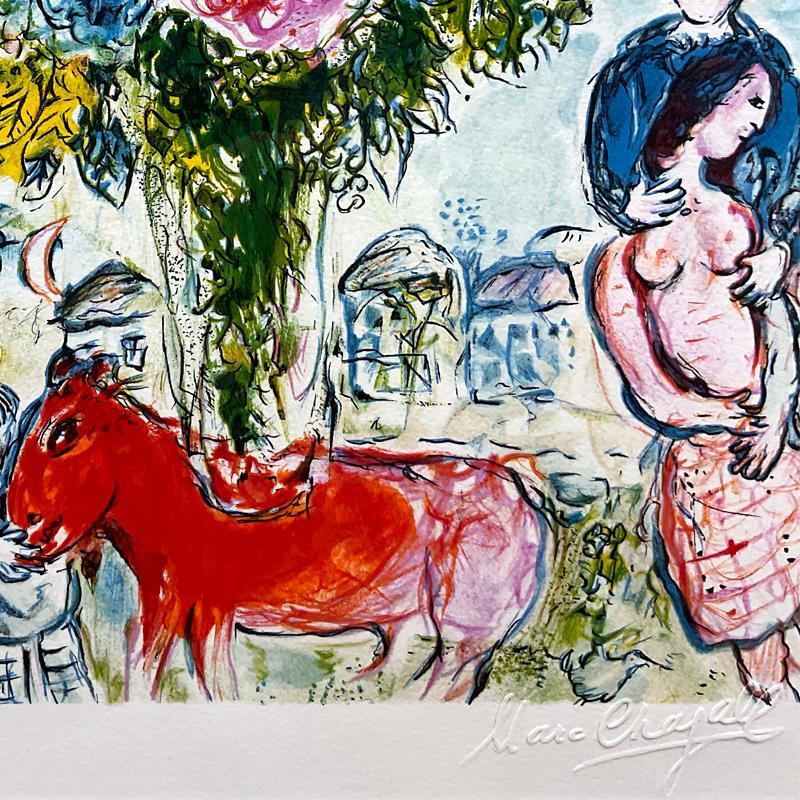 "Personnages Fantastiques" LE 23x19 Custom Framed Lithograph by Marc Chagall (Artova) at PristineAuction.com "Personnages Fantastiques" LE 23x19 Custom Framed Lithograph by Marc Chagall (Artova) at PristineAuction.com