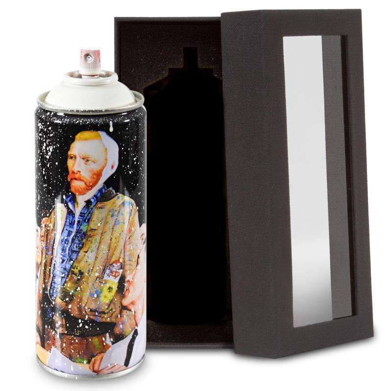 "Van Gogh (White)" LE Hand-Painted Spray Can by Mr. Brainwash at PristineAuction.com "Van Gogh (White)" LE Hand-Painted Spray Can by Mr. Brainwash at PristineAuction.com