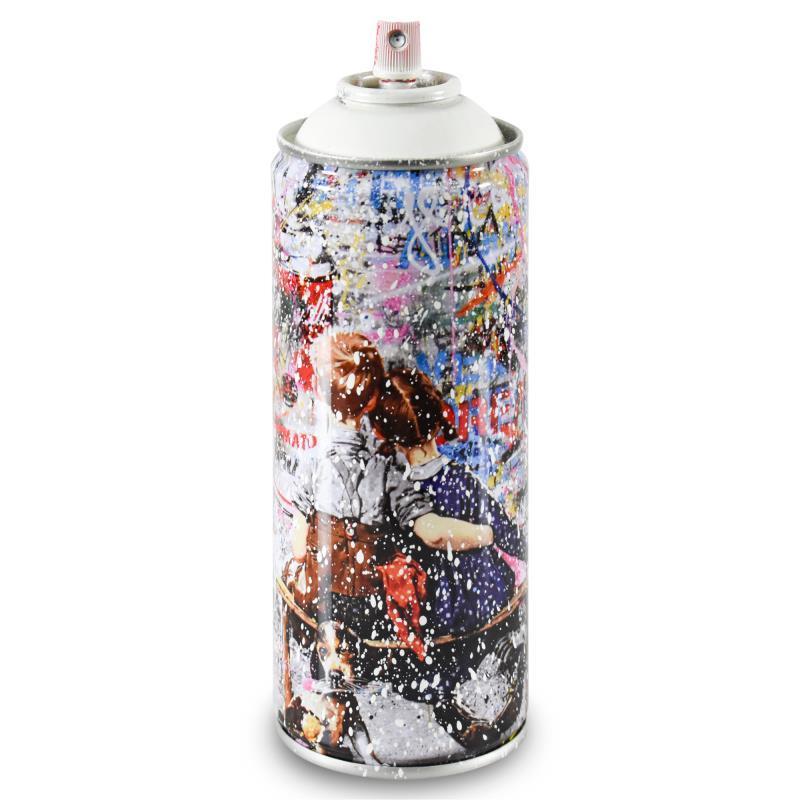 "Work Well Together (White)" LE Hand-Painted Spray Can by Mr. Brainwash at PristineAuction.com "Work Well Together (White)" LE Hand-Painted Spray Can by Mr. Brainwash at PristineAuction.com