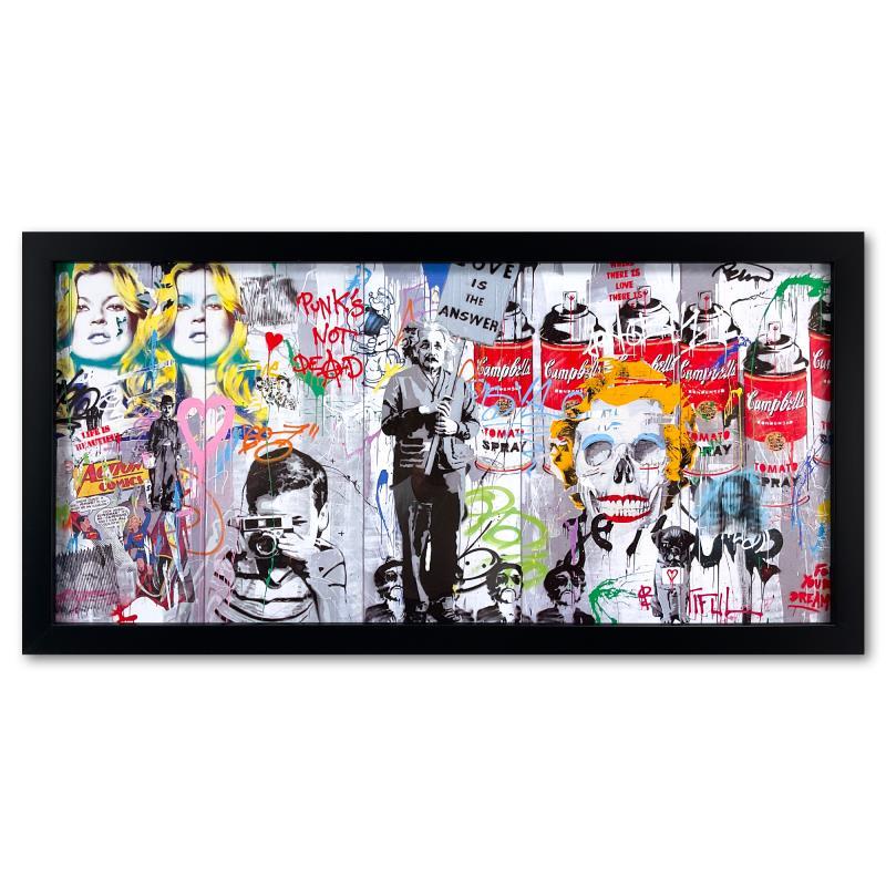 "Love is the Answer" 17x33 Custom Framed Offset Lithograph by Mr. Brainwash at PristineAuction.com "Love is the Answer" 17x33 Custom Framed Offset Lithograph by Mr. Brainwash at PristineAuction.com