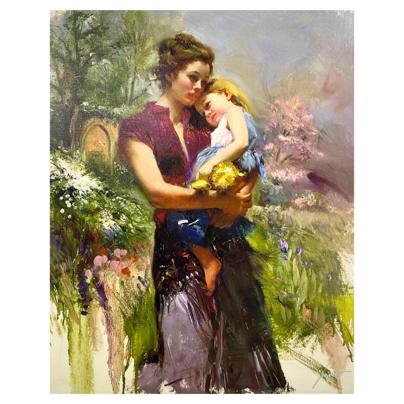 "The Safety of Love" Limited Edition 30x24 Giclee on Canvas by Pino (PA) at PristineAuction.com "The Safety of Love" Limited Edition 30x24 Giclee on Canvas by Pino (PA) at PristineAuction.com