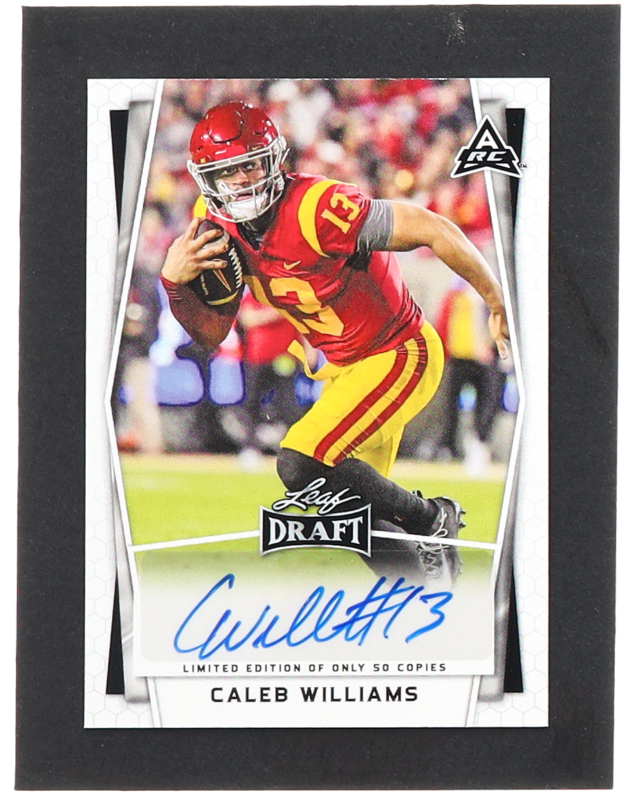 Caleb Williams 2022 Leaf Draft Autographs #BACW2 RC at PristineAuction.com Caleb Williams 2022 Leaf Draft Autographs #BACW2 RC at PristineAuction.com