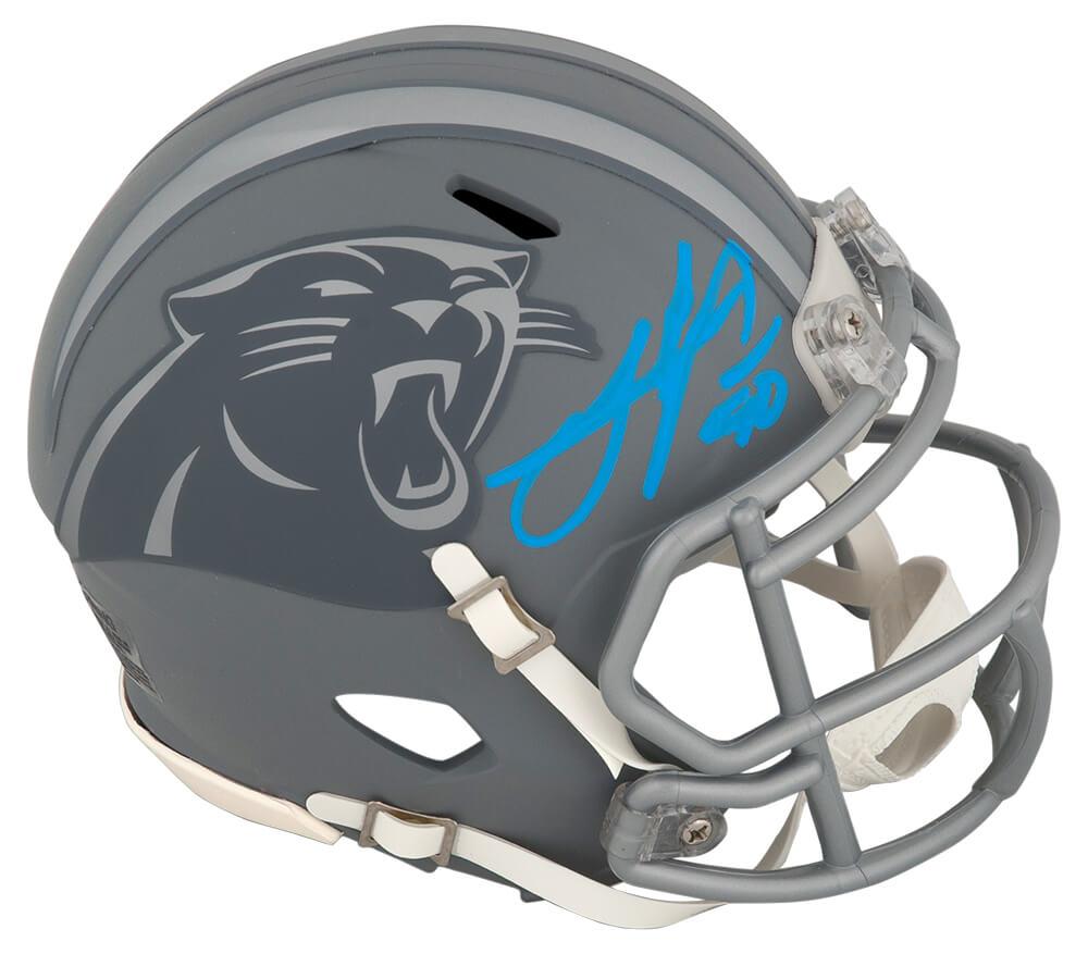 Julius Peppers Signed Panthers SLATE Alternate Speed Mini Helmet (Schwartz) at PristineAuction.com Julius Peppers Signed Panthers SLATE Alternate Speed Mini Helmet (Schwartz) at PristineAuction.com