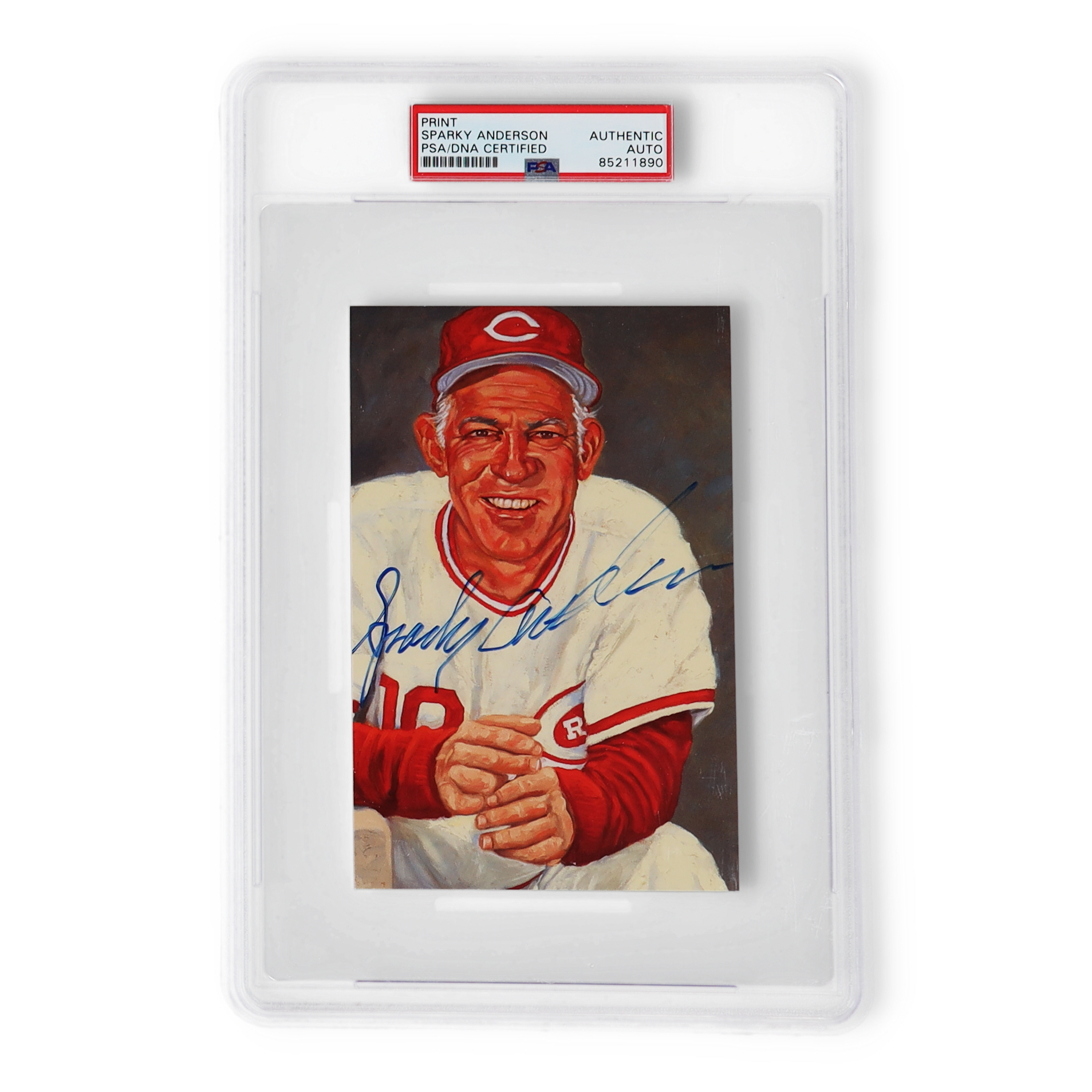 Sparky Anderson Signed Perez-Steele Art Print (PSA) at PristineAuction.com Sparky Anderson Signed Perez-Steele Art Print (PSA) at PristineAuction.com