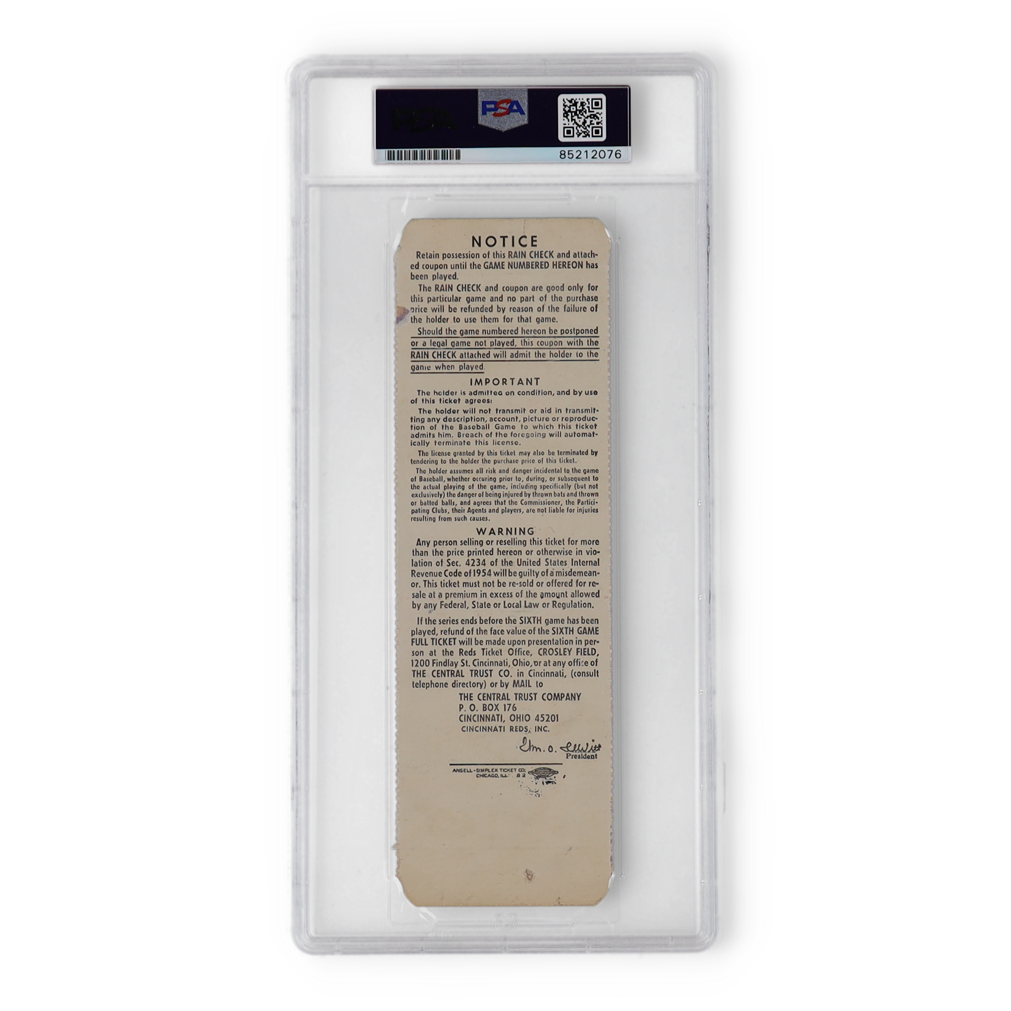 Pete Rose Signed 1964 World Series Ticket Stub Inscribed "3x W.S. Champs" (PSA | Auto 10) at PristineAuction.com Pete Rose Signed 1964 World Series Ticket Stub Inscribed "3x W.S. Champs" (PSA | Auto 10) at PristineAuction.com