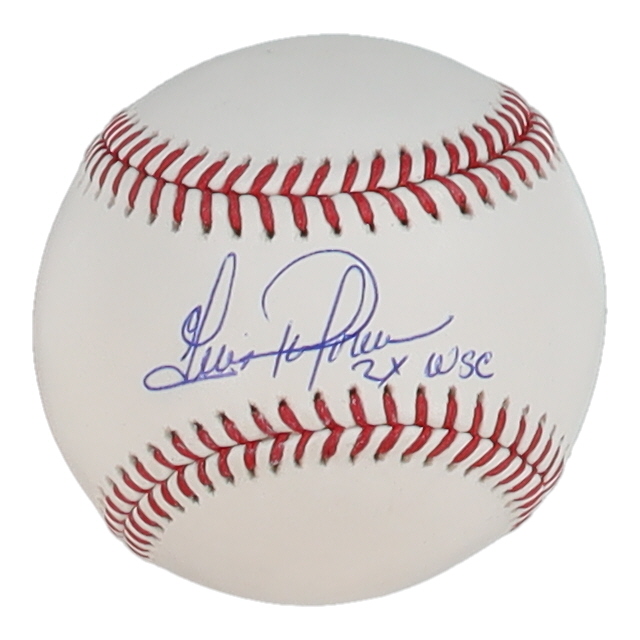 Luis Polonia Signed OML Baseball Inscribed "2x WSC" (JSA) at PristineAuction.com Luis Polonia Signed OML Baseball Inscribed "2x WSC" (JSA) at PristineAuction.com